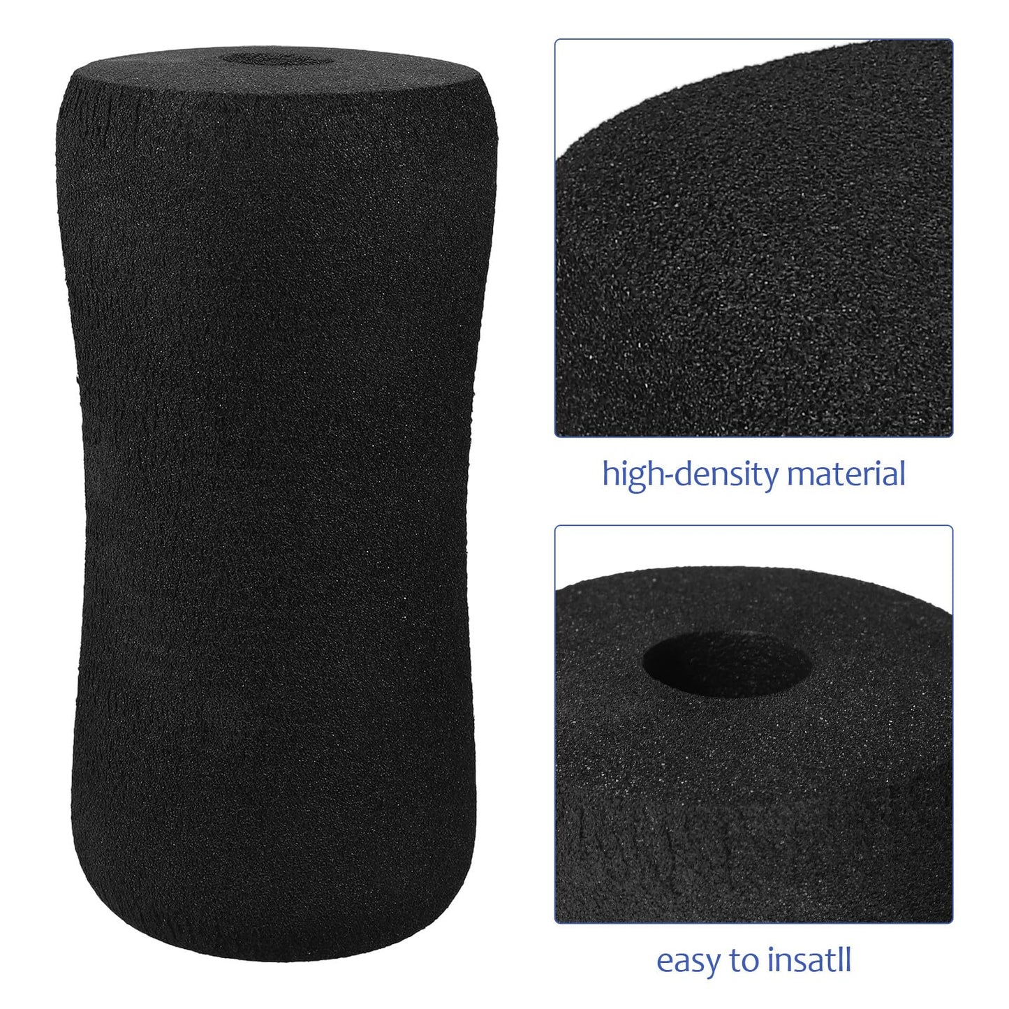 Fitness Equipment Sponge Covers 2-Pack Universal Sit-up Bench Foot Pads High Density Sponge Sleeves for Comfortable Anti-Slip Grip on Dumbbells and Weight Machines 6.69X3.22X3.22 Inches