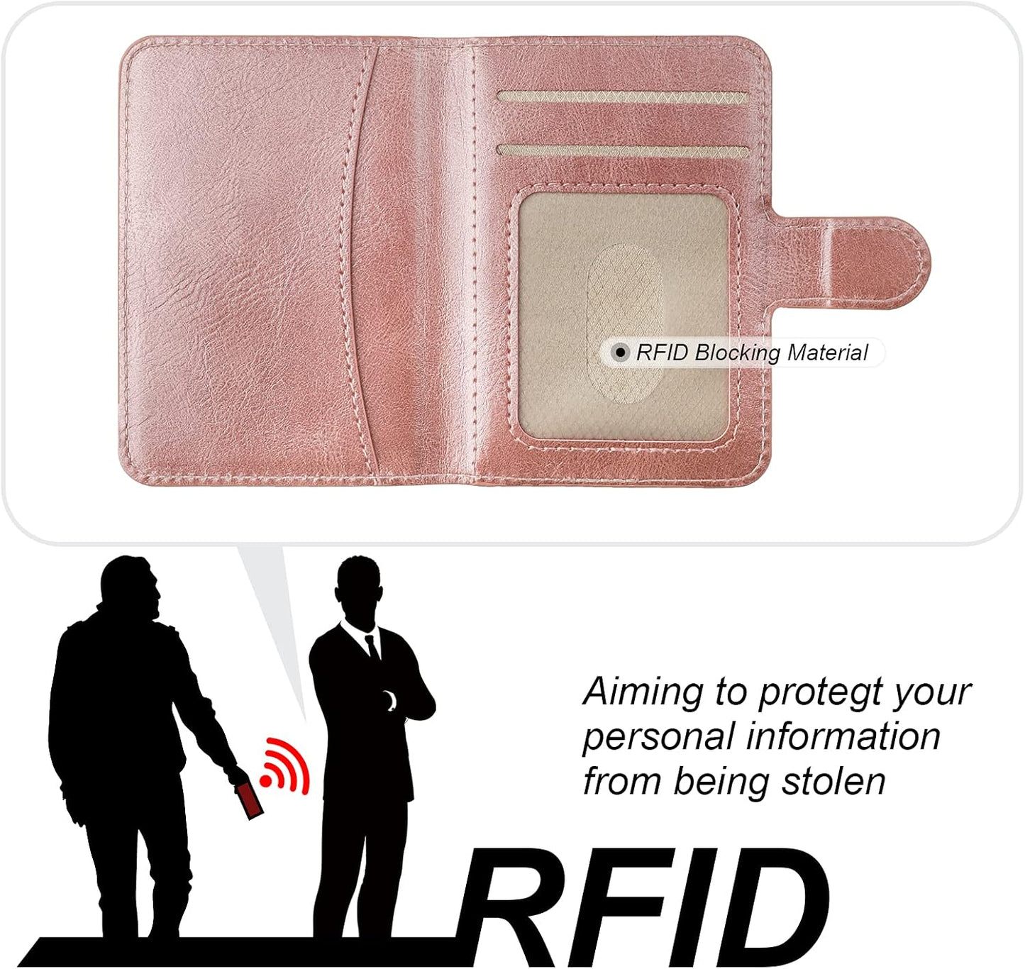 Bocasal 13 6.1 Inch Wallet Case for iPhone Compatible with MagSafe Magnetic RFID Blocking Detachable Premium PU Leather