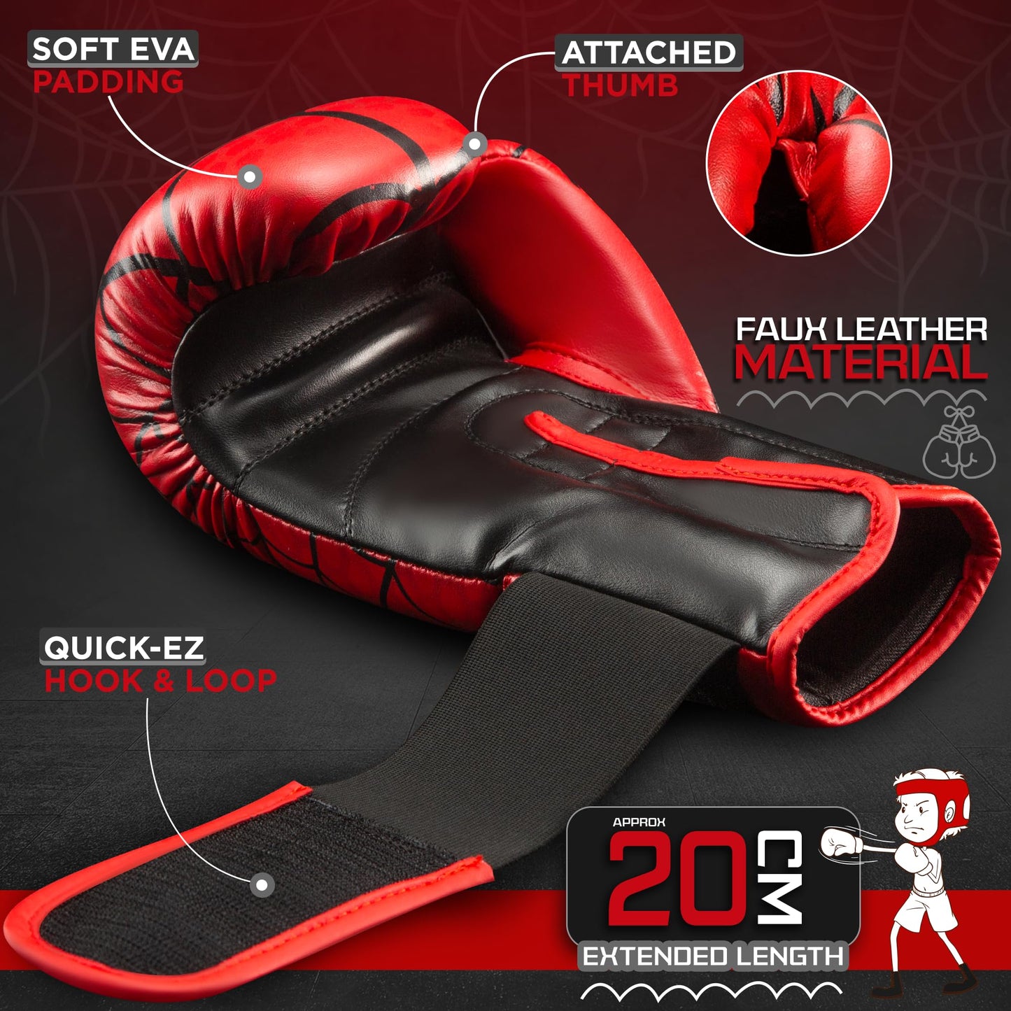 WYOX Kids Boxing Gloves 4oz 6oz 8oz – Youth Punching Gloves for Boys & Girls Ages 3–15 – Sparring Gloves for Punching Bag, Kickboxing, Muay Thai, MMA – Boxing Gloves for Kids Training Set