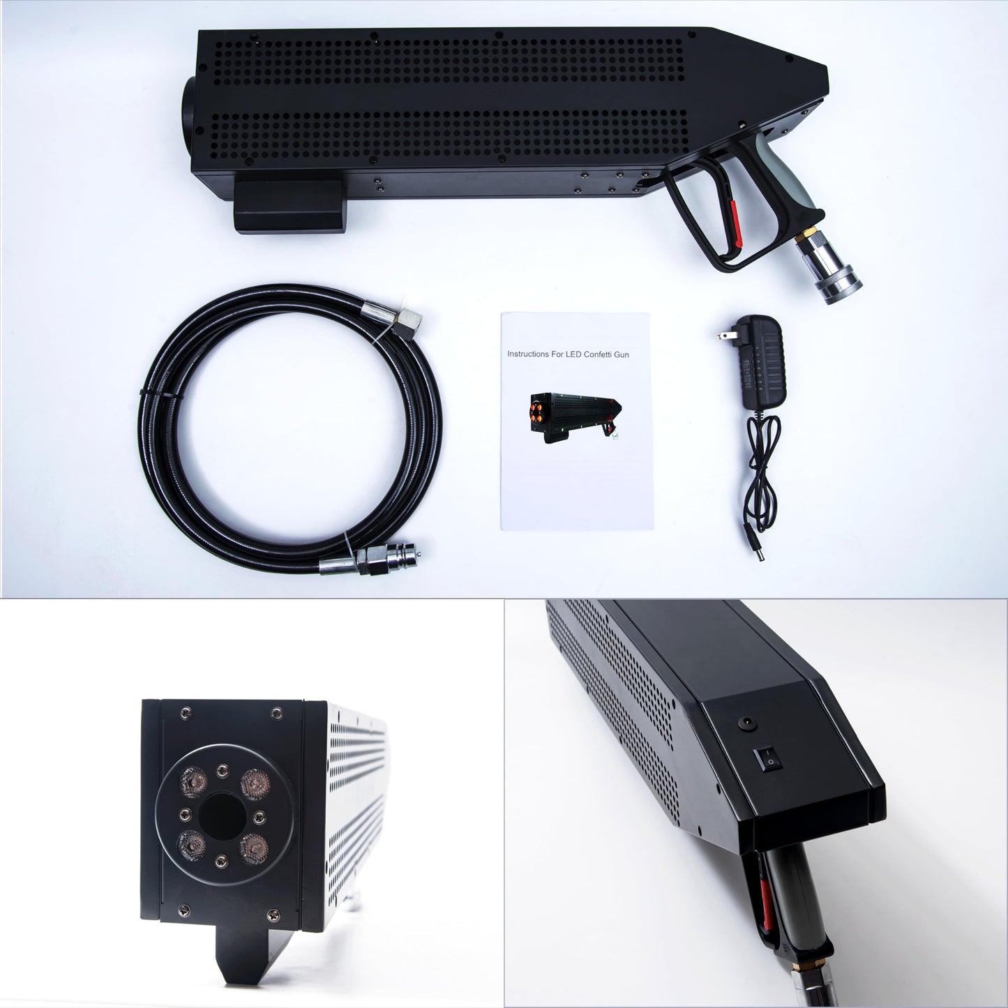 HTMTTTMTH Stage LED CO2 Jet Machine Handheld Stage Effect Smoke Machine CO2 Fog Machine with RGB Lights Cannon for Nightclub Wedding Party Dj Concert Live Party Stage Special Effect