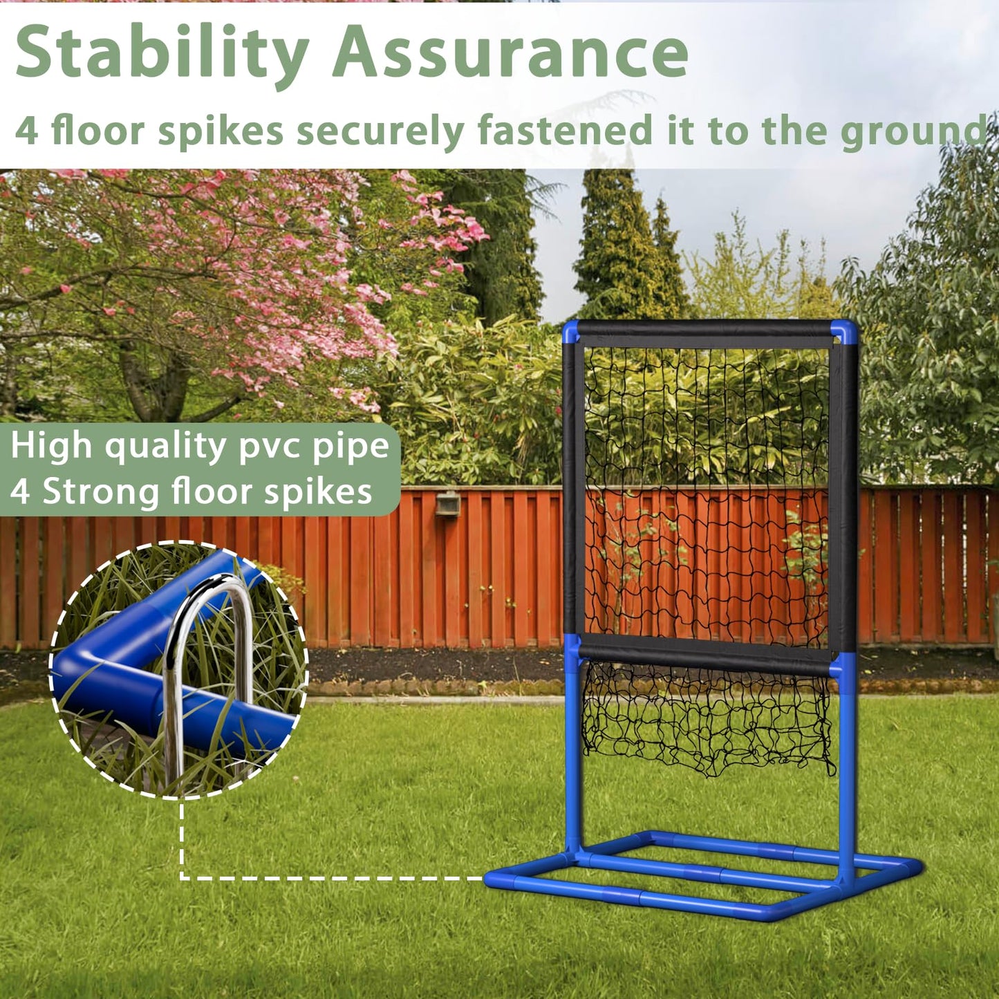 Olpchee Strike Zone Target for Plastic Balls Portable Pitching Training Strike Zone Target Set Up and Assemble Easily(Blue)