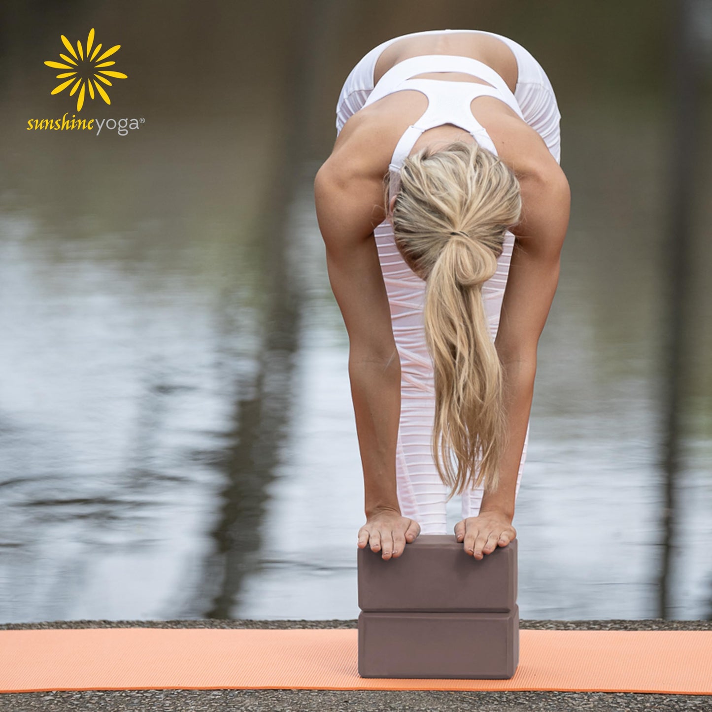 Sunshine Yoga 4" Yoga Block, 10 Pack Bulk EVA Foam Yoga Blocks, Firm and Supportive Yoga Brick for Stretching and Workout, Balance Foam for Schools and Studios, 4" x 6" x 9", Mocha