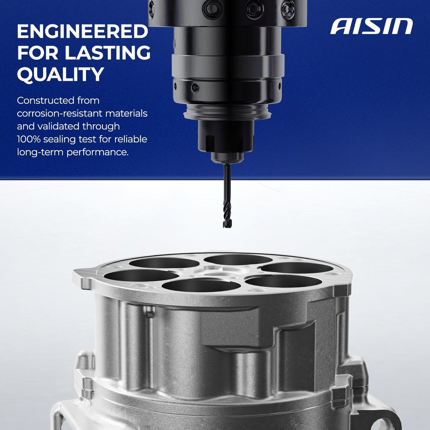 AISIN AFTERMARKET ACCT-00714 Air Conditioner AC Compressor - Compatible with Toyota RAV4 2009-2012 2.5L, Camry 2012-2017 2.5L, Sienna 2011-2013 2.7L - with 6-Pulley Groove, with Clutch