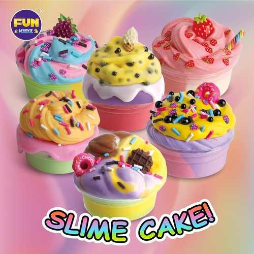 FunKidz Milky Butter Slime Bucket - 64 FL OZ Soft White Scented Slime Kit with 29 Add-Ins | Perfect Gift for Kids 6+