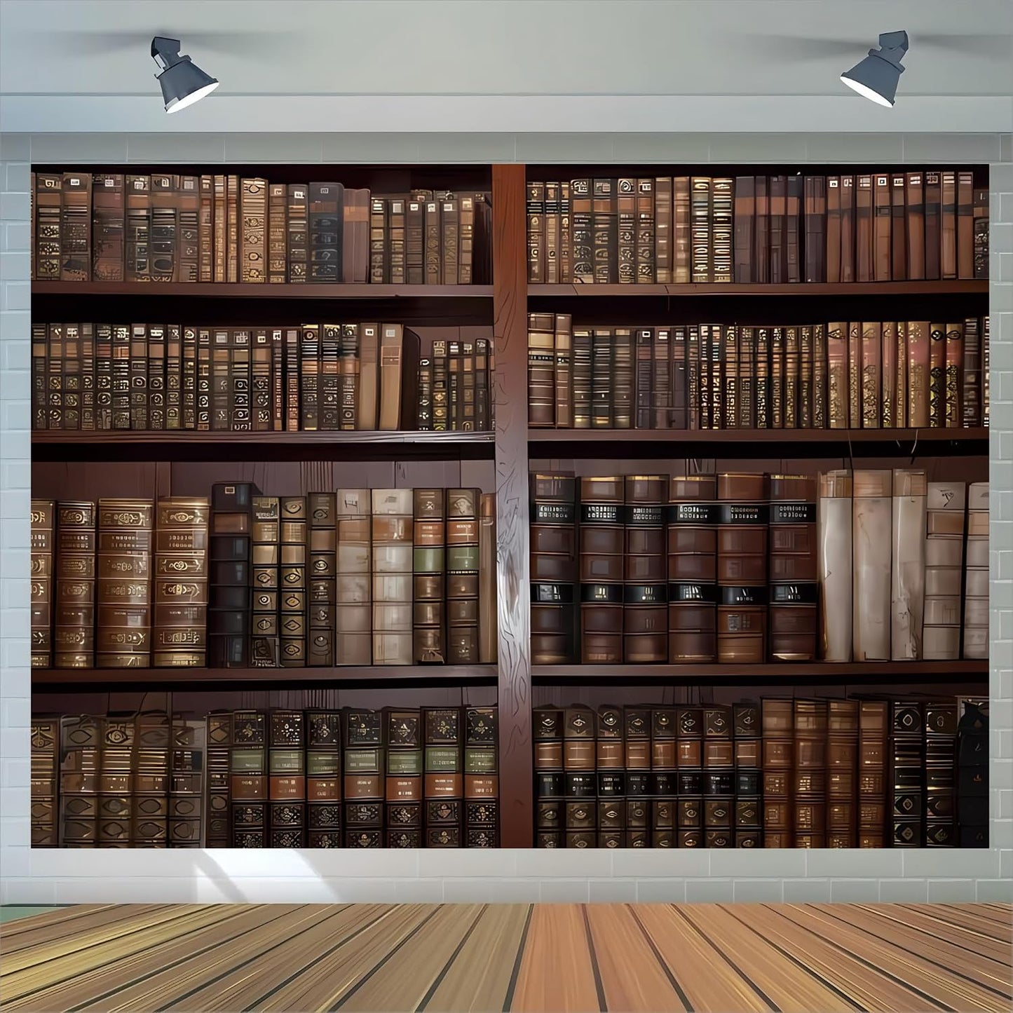 Arrolin 7x5ft Vintage Bookshelf Backdrop Medieval Library Bookshelf Backdrop for Photography Students Teacher Back