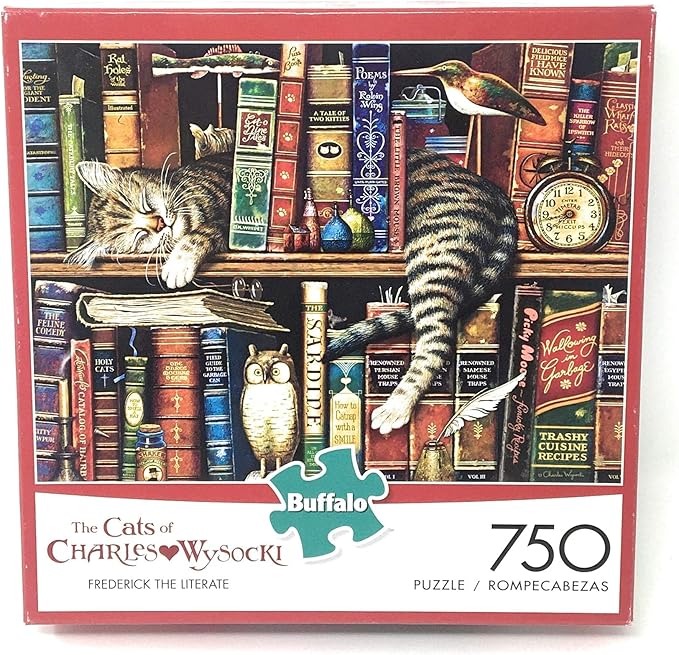Buffalo Games - Charles Wysocki - Frederick the Literate - 750 Piece Jigsaw Puzzle For Adults -Challenging Puzzle Perfect for Game Nights - Finished Size is 24.00 x 18.00