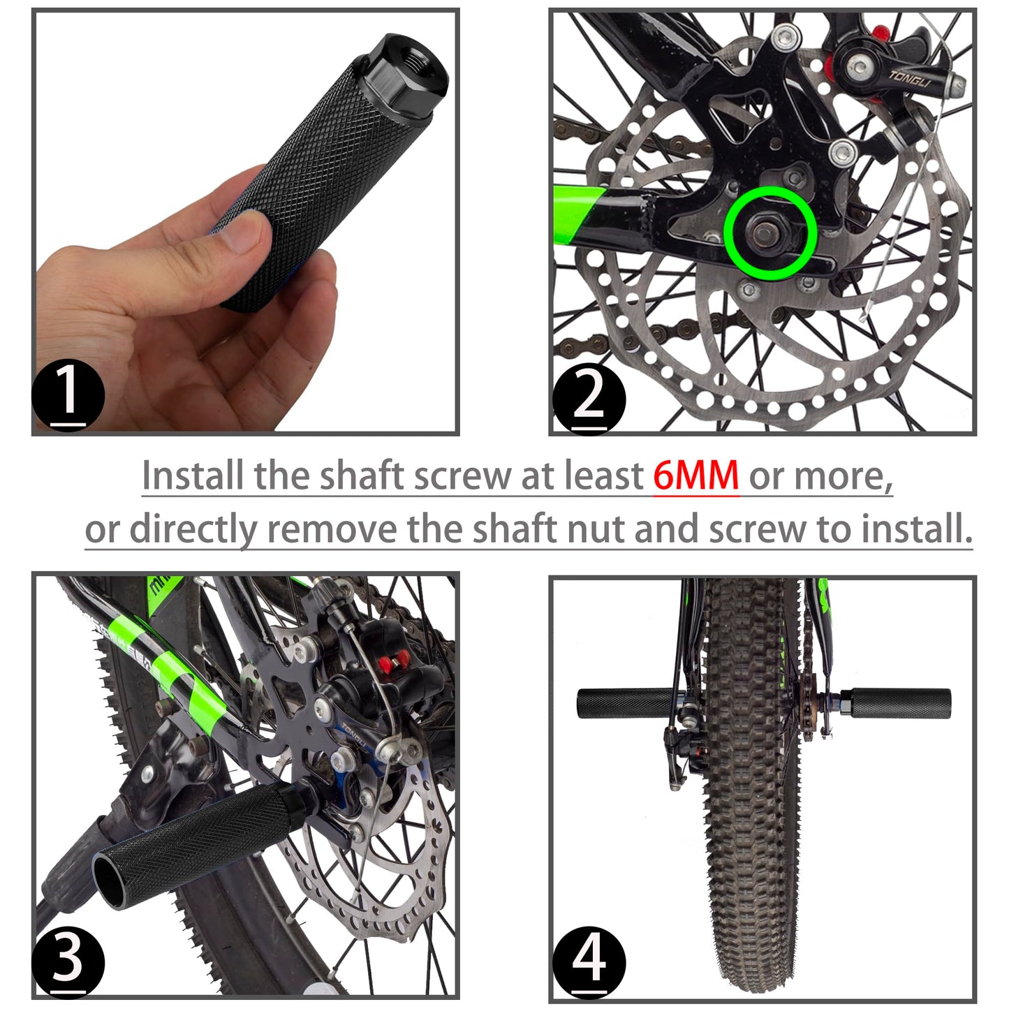 SMALLSTARIII Bike Pegs 2Pcs Aluminum Alloy Anti-Skid Lead Foot Bicycle Pegs 3/8 inch Axles