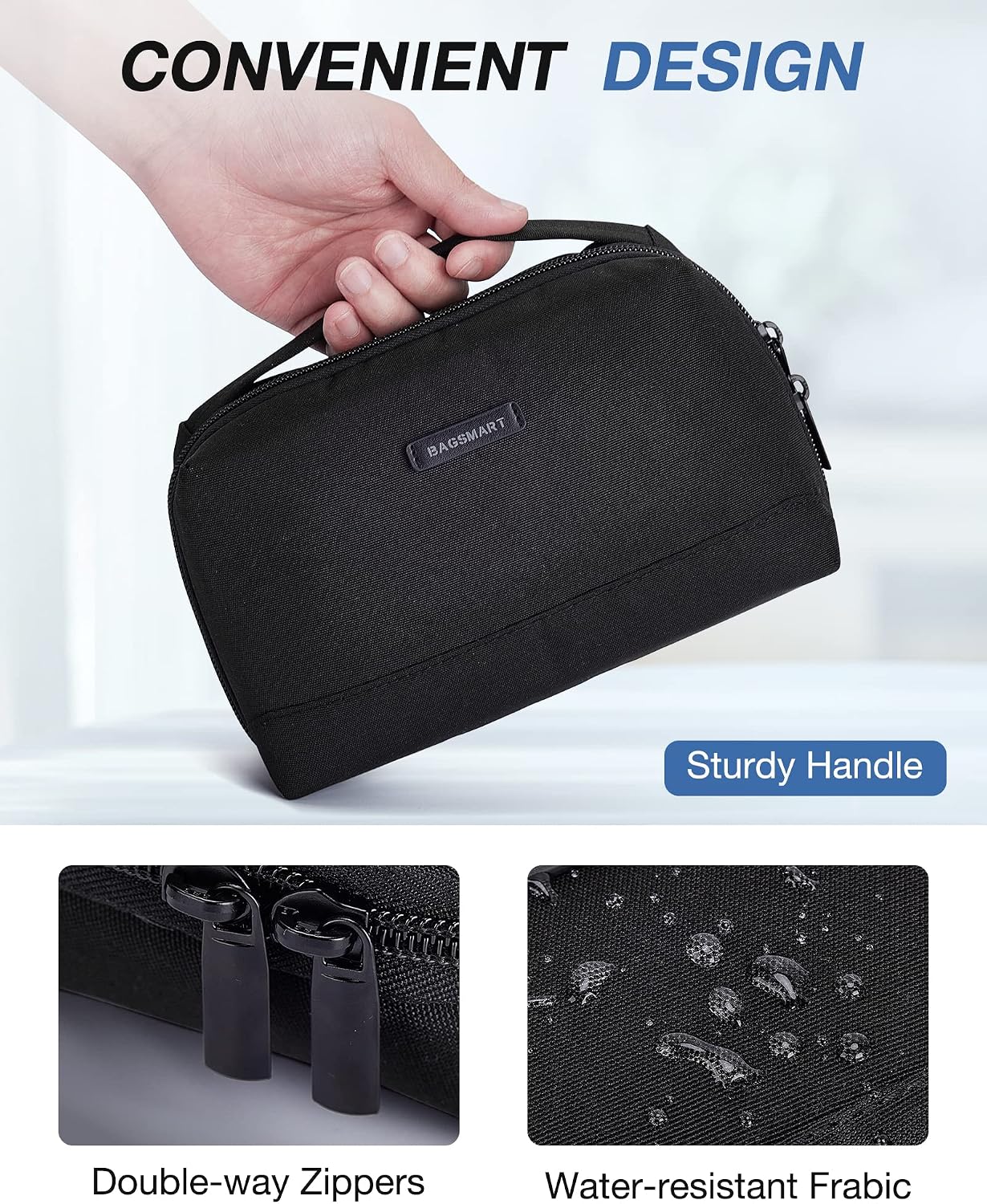 BAGSMART Electronics Organizer Pouch, Travel Tech Organizer Bag for Travel Essentials, Cord Organizer Bag as Travel