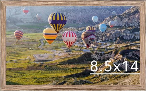 JCJMY 8.5x14 Rustic Brown Picture Frame - Versatile Wall Mounting for Horizontal or Vertical Display