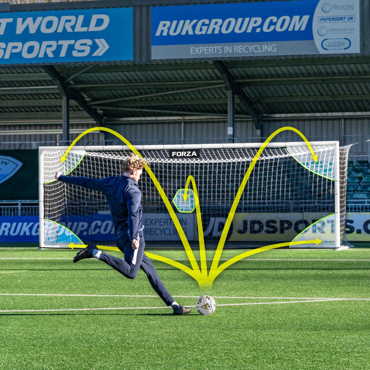 FORZA Professional Soccer Target Sheets | Soccer Target Nets with Scoring Zones for Improving Shooting Accuracy [4 Styles, 10 Size Options] (Academy, 6ft x 4ft)