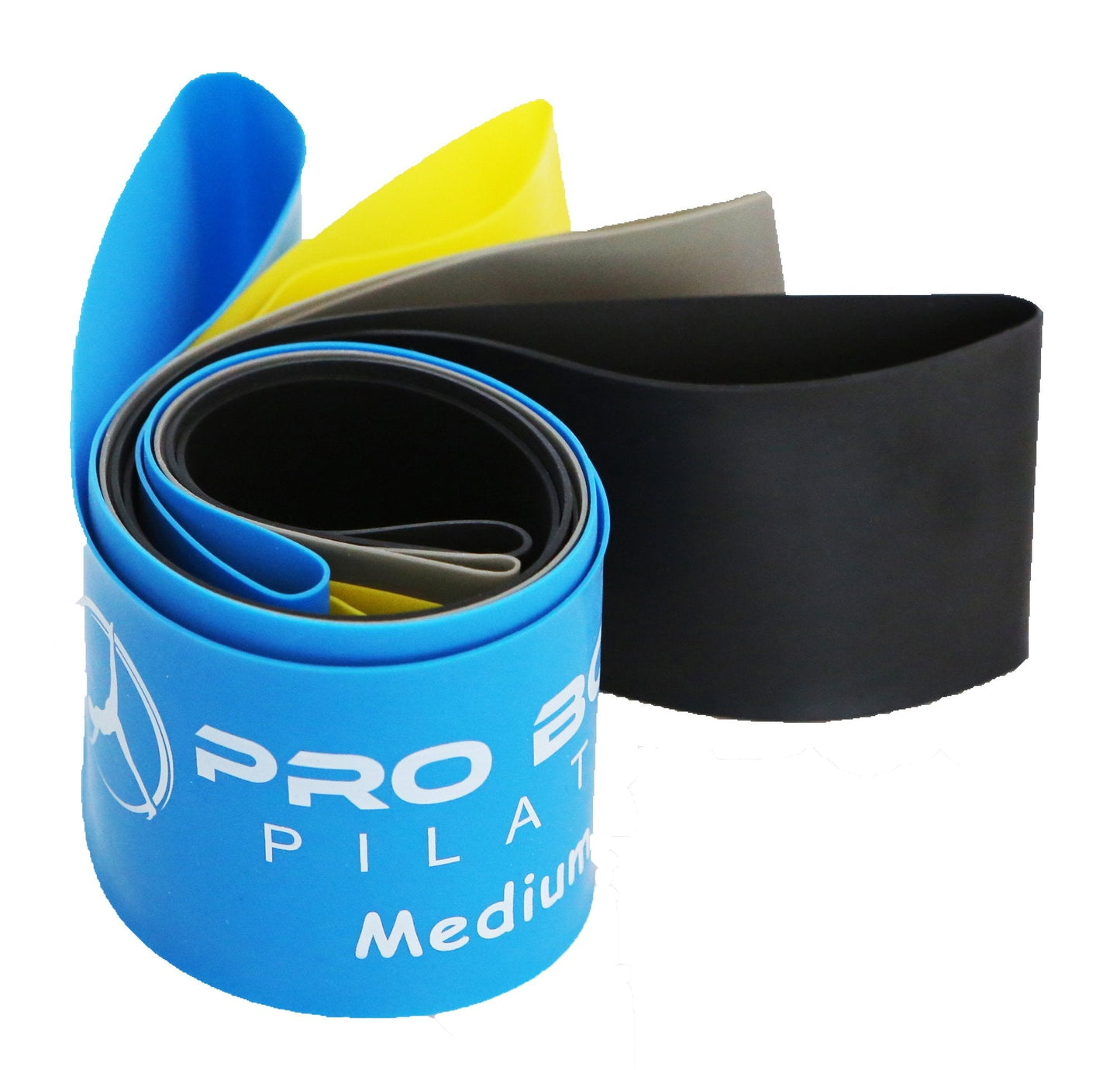 ProBody Pilates Loop Resistance Bands for Working Out, Set of 5 Exercise Bands Resistance, Workout Bands Resistance for Exercise, Small Physical Therapy Bands, 12" x 2"