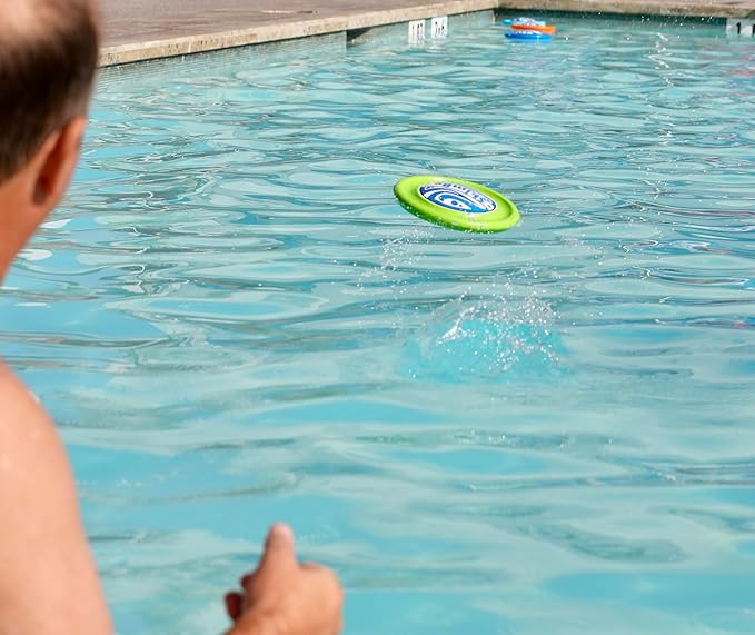 Disc - Water Disc Toy for Spring & Summer Fun - Skips, Slides, Jumps - Pools, Beaches & Backyards Fun for All Ages (Green)