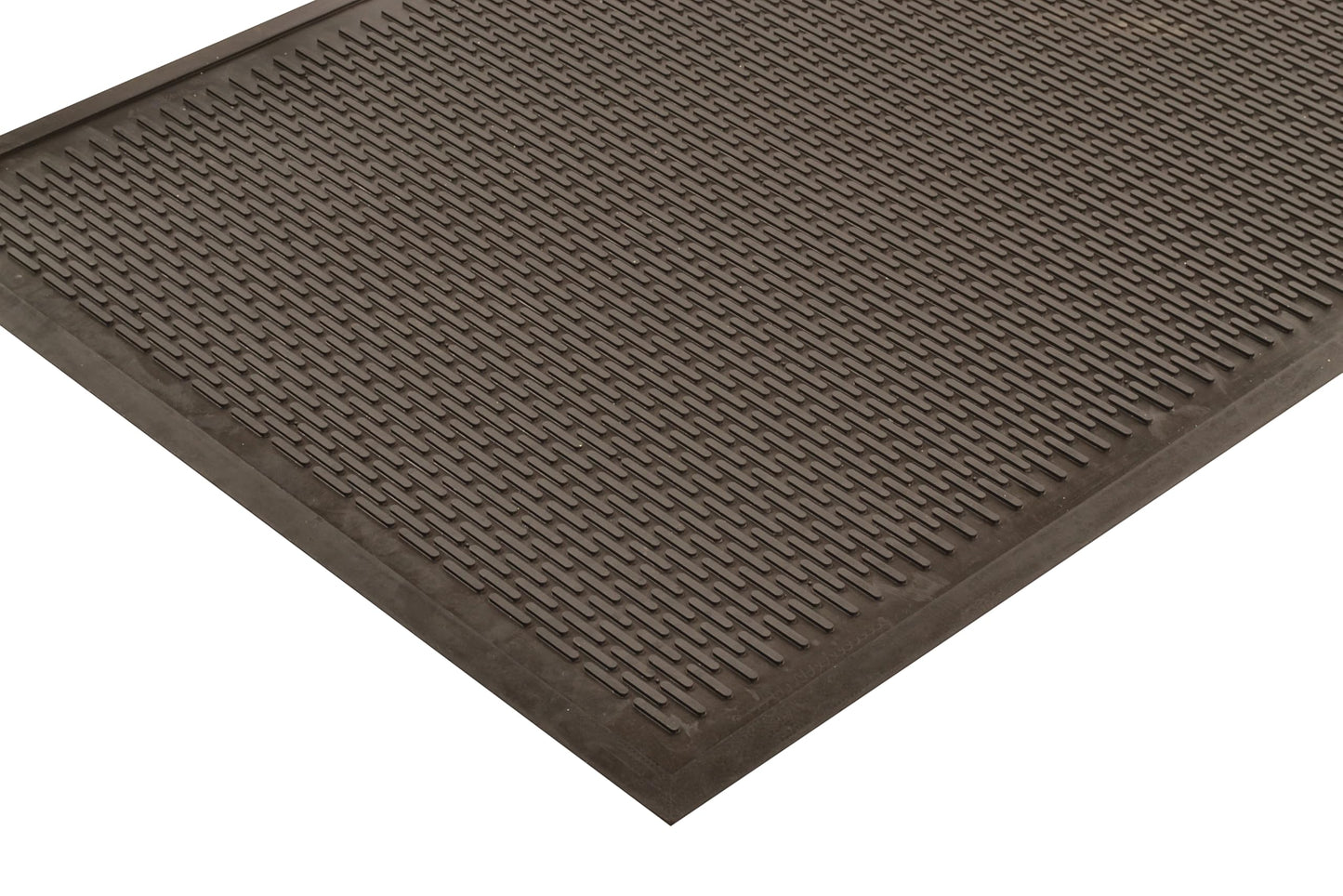 Notrax 340 Soil Guard™ Rubber Scraper Entrance Mat, Outdoor Natural Rubber Doormat for Indoor or Outdoor Heavy-Duty Use, Beveled Edges, 4' x 6', Black, 340S0046BL
