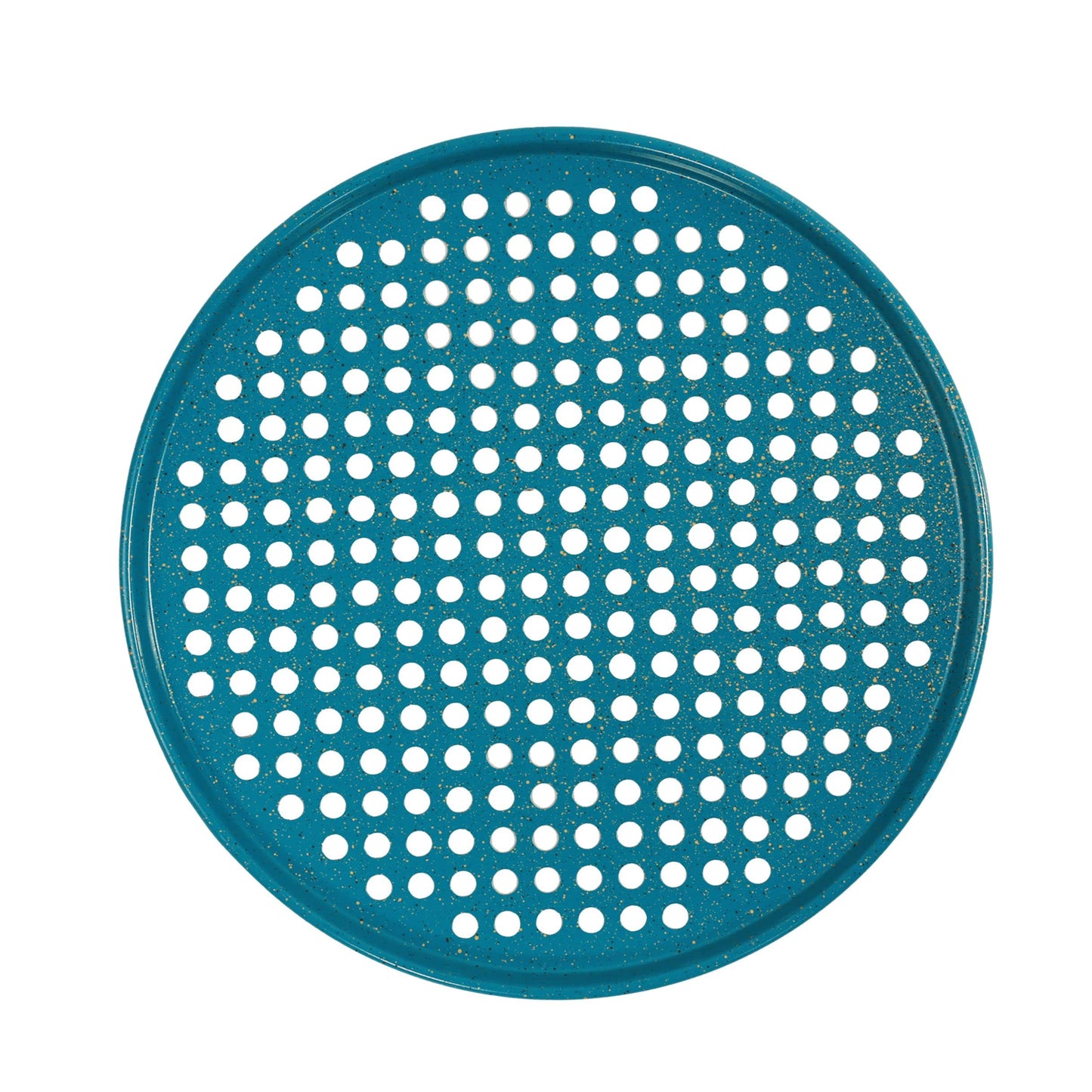 casaWare 2pc 12-inch Ultimate Pizza Pan Set, Nonstick, Ceramic Coated, (1) Solid, (1) Perforated (Blue Granite)