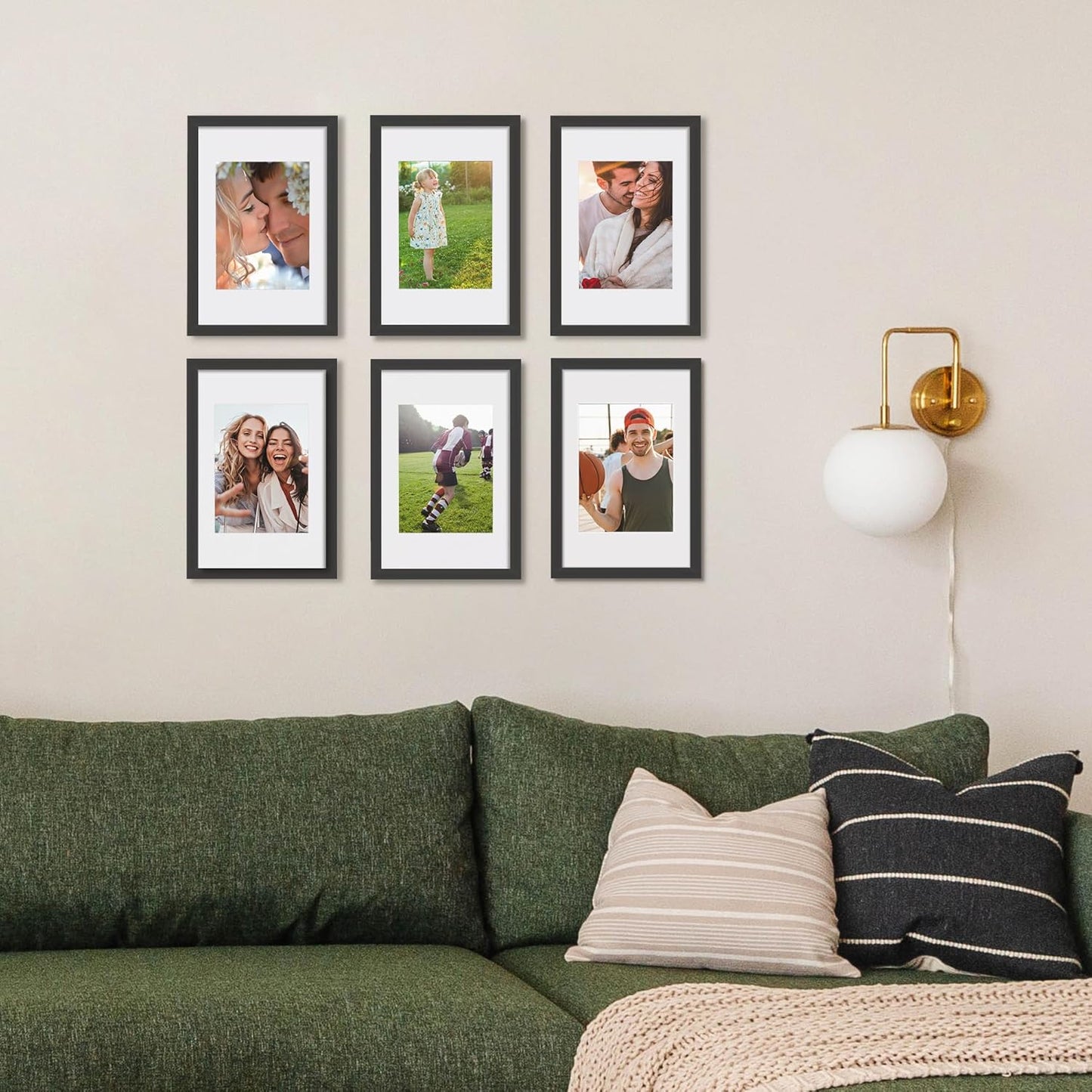 Upsimples 8x12 Picture Frame - Versatile Display for 6x8 Photos with Mat or 8x12 Without - Black, 1 Pack