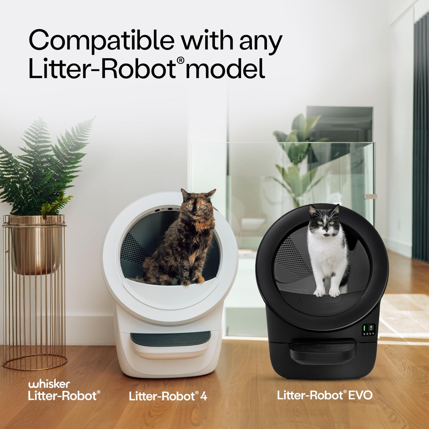 Litter-Robot Waste Drawer Liners by Whisker, 25 Pack - Litter Box Liners, Custom Fit for Litter-Robot, 9-11 Gallons of Capacity, Quick to Install and Easy to Empty