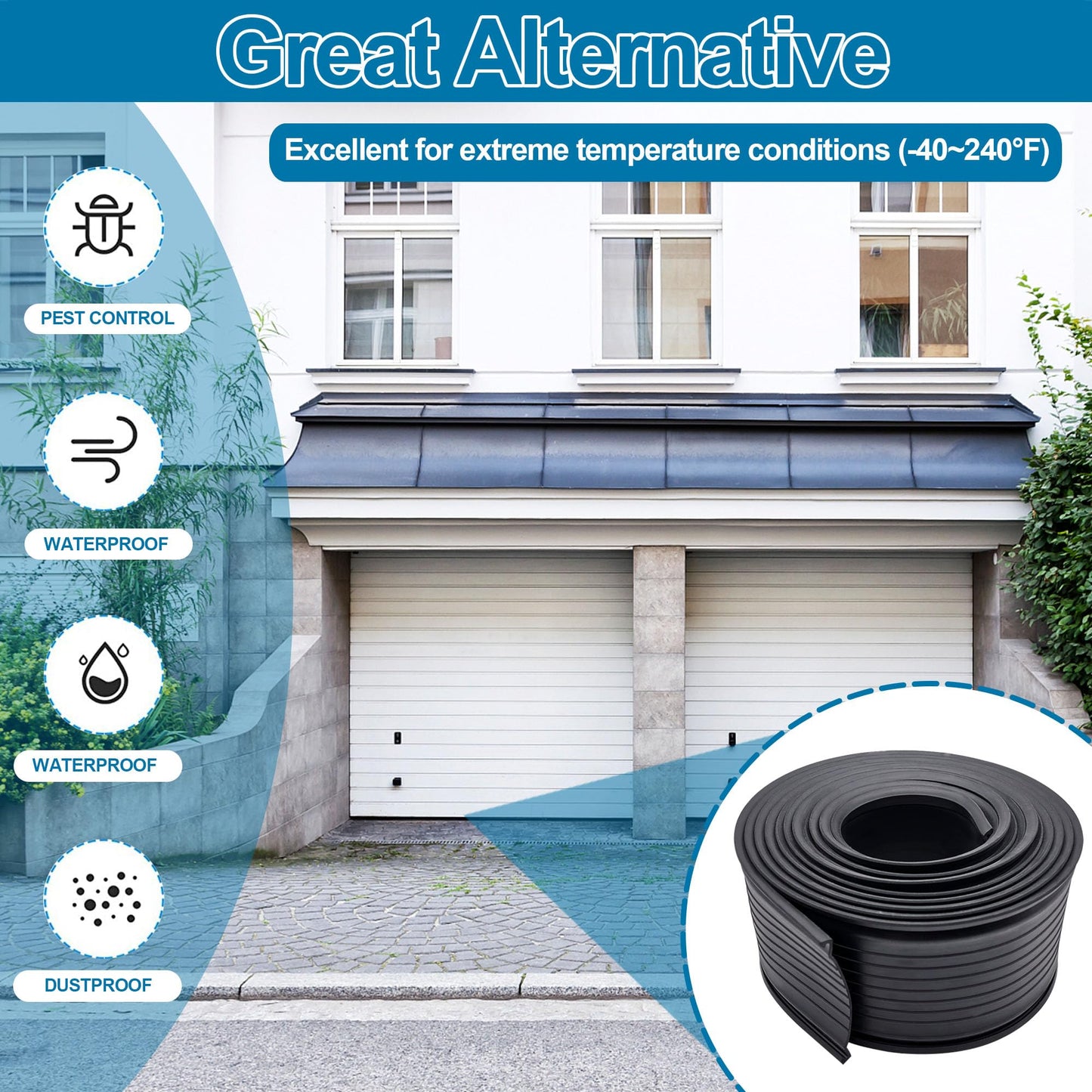 20 Feet Garage Door Bottom Seal Fits Clopay Garage Door Rubber Bottom Weather Seal Replacement Fits Single Slot Garage Doors
