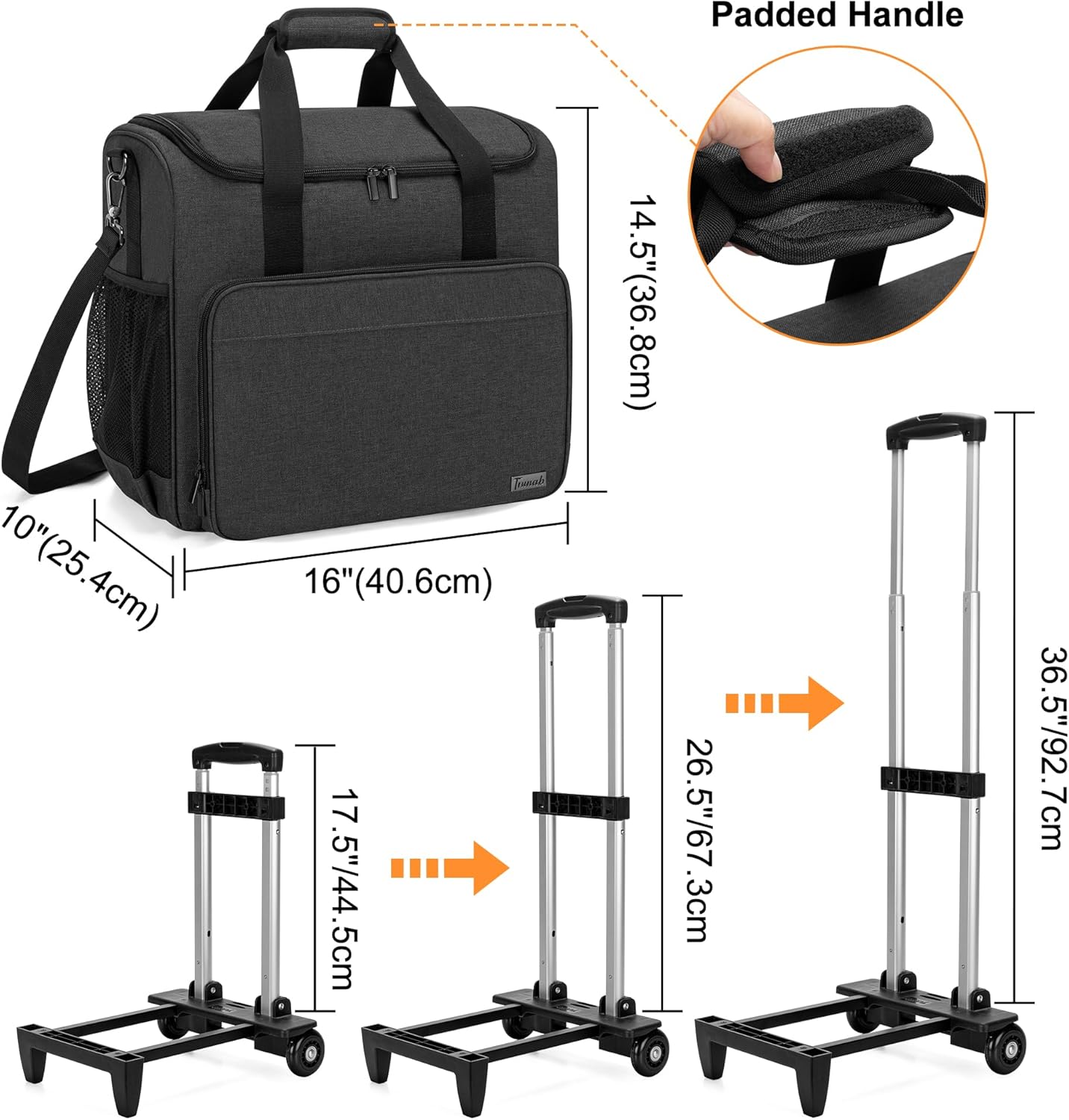 Trunab Rolling Craft Tote - Organize Scrapbooks & Supplies with Wheels | Fits 12x12 Inch Albums