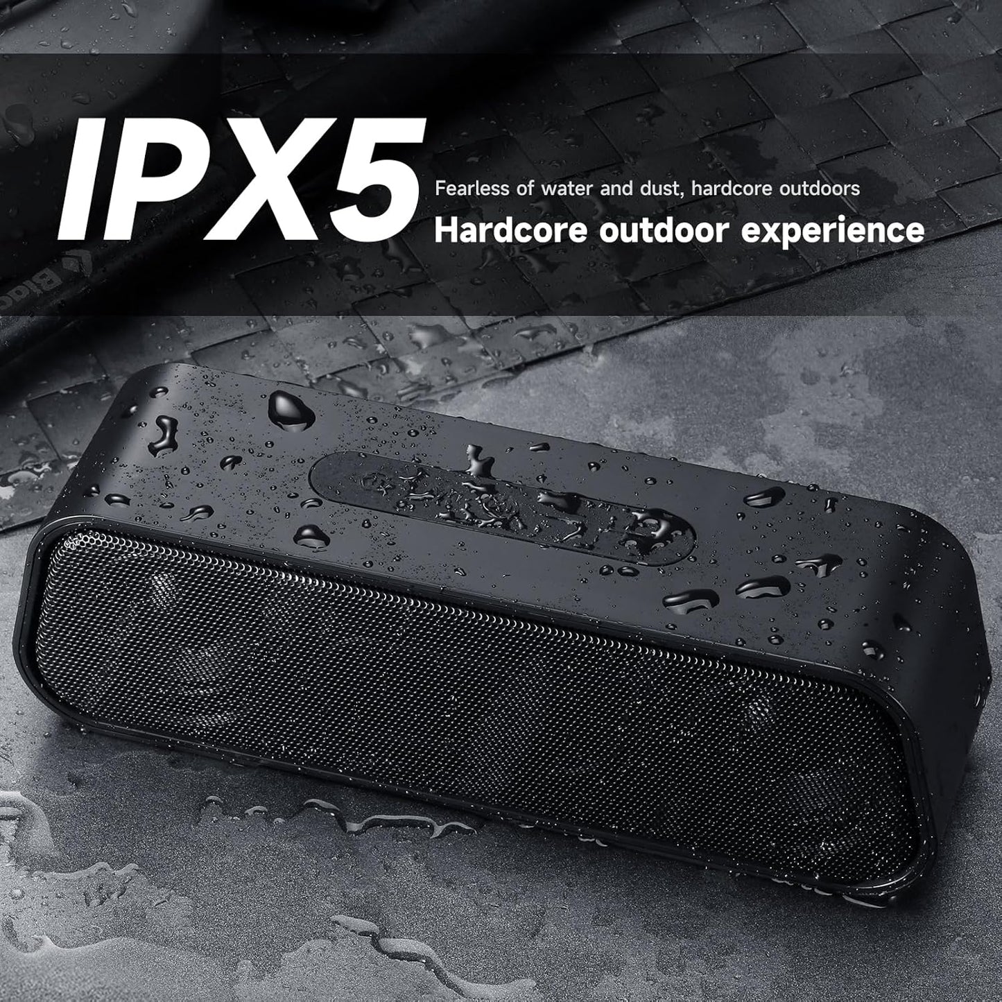 BODAYEEYR 5.4 9D IPX5 Portable Bluetooth Speaker, Surround Sound,Hi Fi Sound Effect, Hard core Waterproof,Multi-Mode