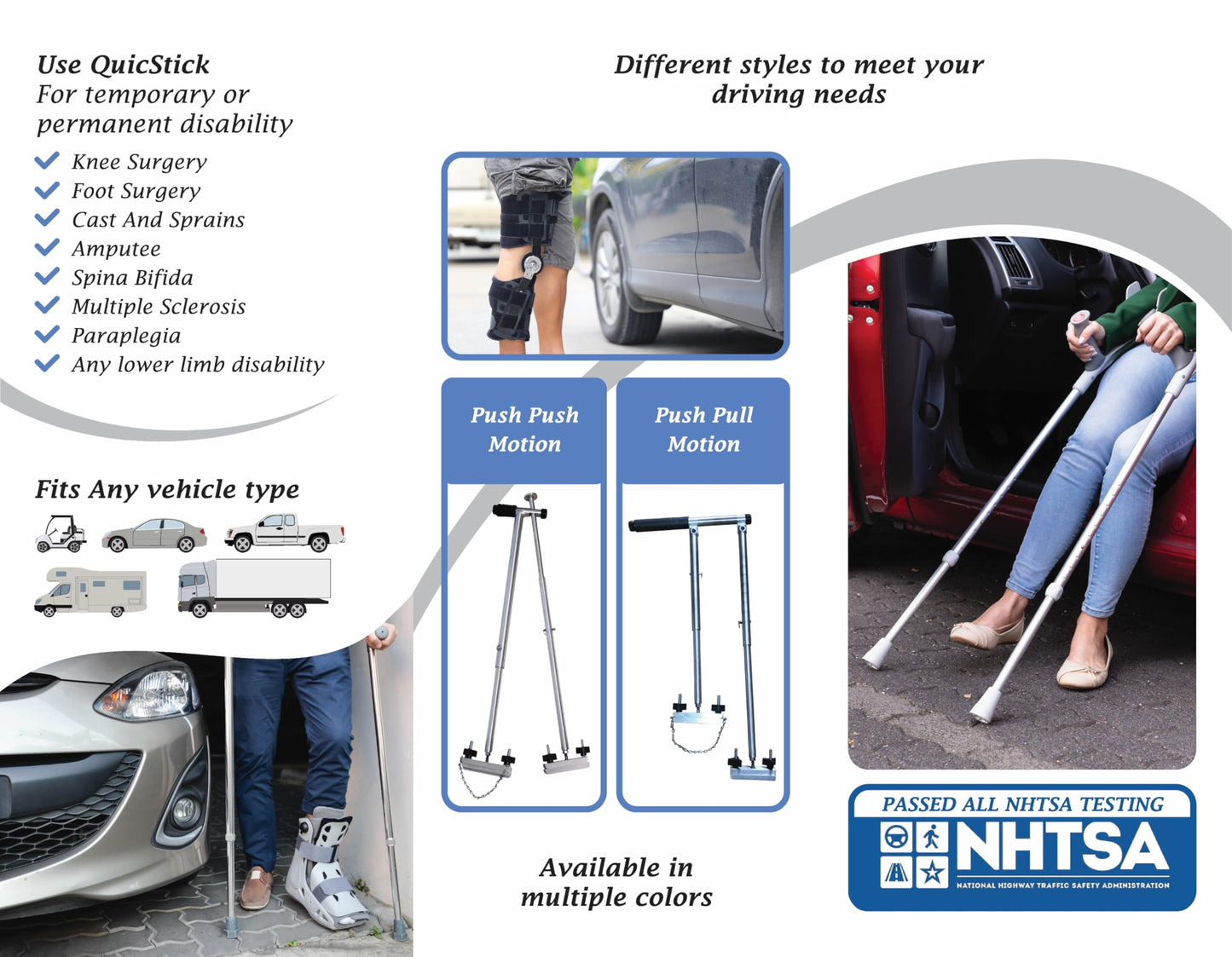 QuicStick Car Hand Controls for Disabled Drivers, Handicap Driver Hand Controls, Driving Handicap Aid Equipment For Permanent Or Temporary Disability