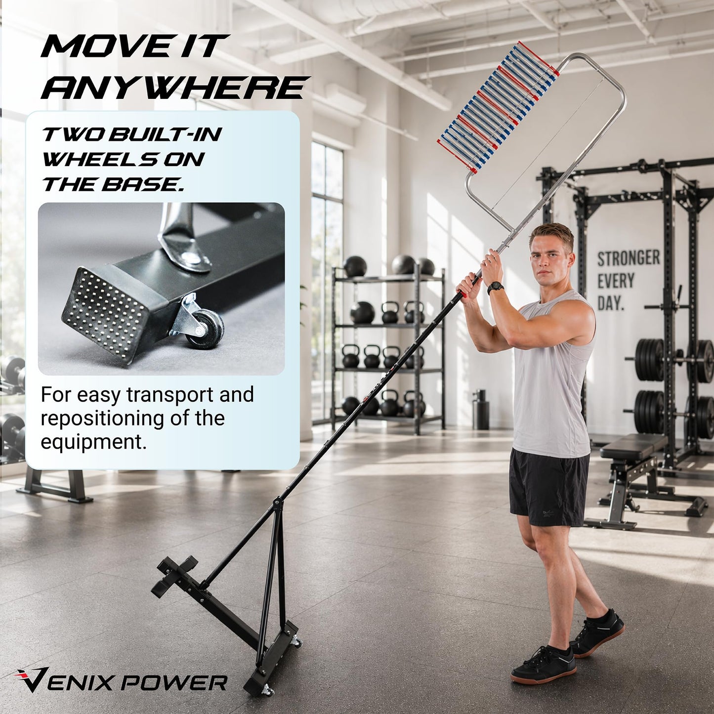 VENIX POWER® Patented Vertical Jump Tester & Trainer, Jumping Height Measurement Tool Equipment Pole for Training Practice Test, Volleyball Basketball Exercise Aid, High Higher Vertical Jump Box