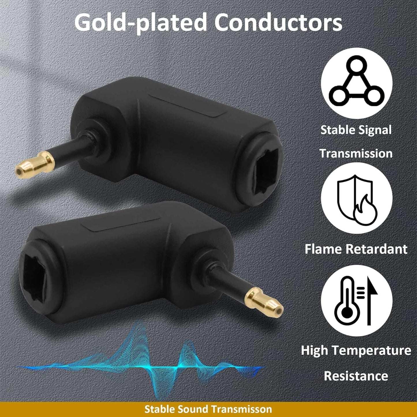 YARCHONN 90 3.5mm 4pcs Mini Toslink Adapter Digital Fiber Optical Audio Female to Degree Jack Mini Toslink Right Angle