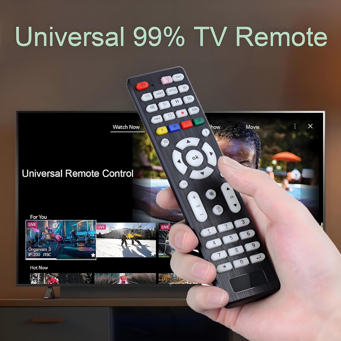 VEPRAG 3D Universal TV Remote Replacement Compatible for Most Brands LED LCD HDTV Smart TV Remote Control
