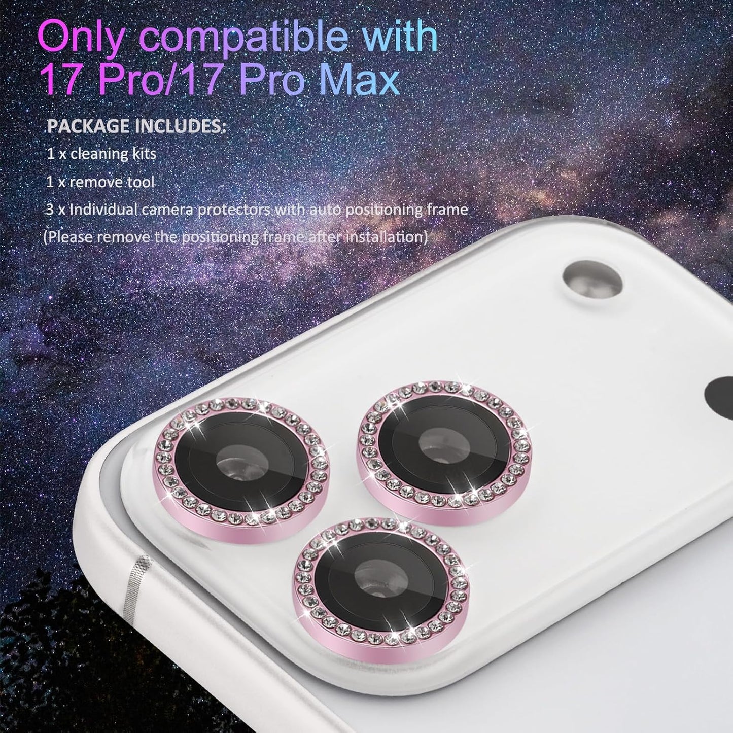17 Pro/17 17 Pro/17 Camera Lens Protector for iPhone Pro Max, Individual Tempered Glass Camera Protector