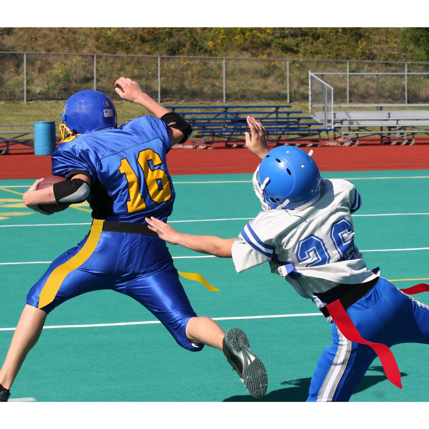 MIUONO Flag Football Belts, Flag Football Set for Adults Kids and Youth, Flag Football Flags for 28 Players Training and Competition Equipment