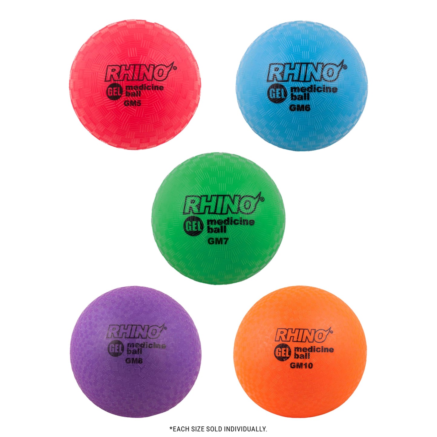 Champion Sports Gel Filled Medicine Ball (Red 2lbs)