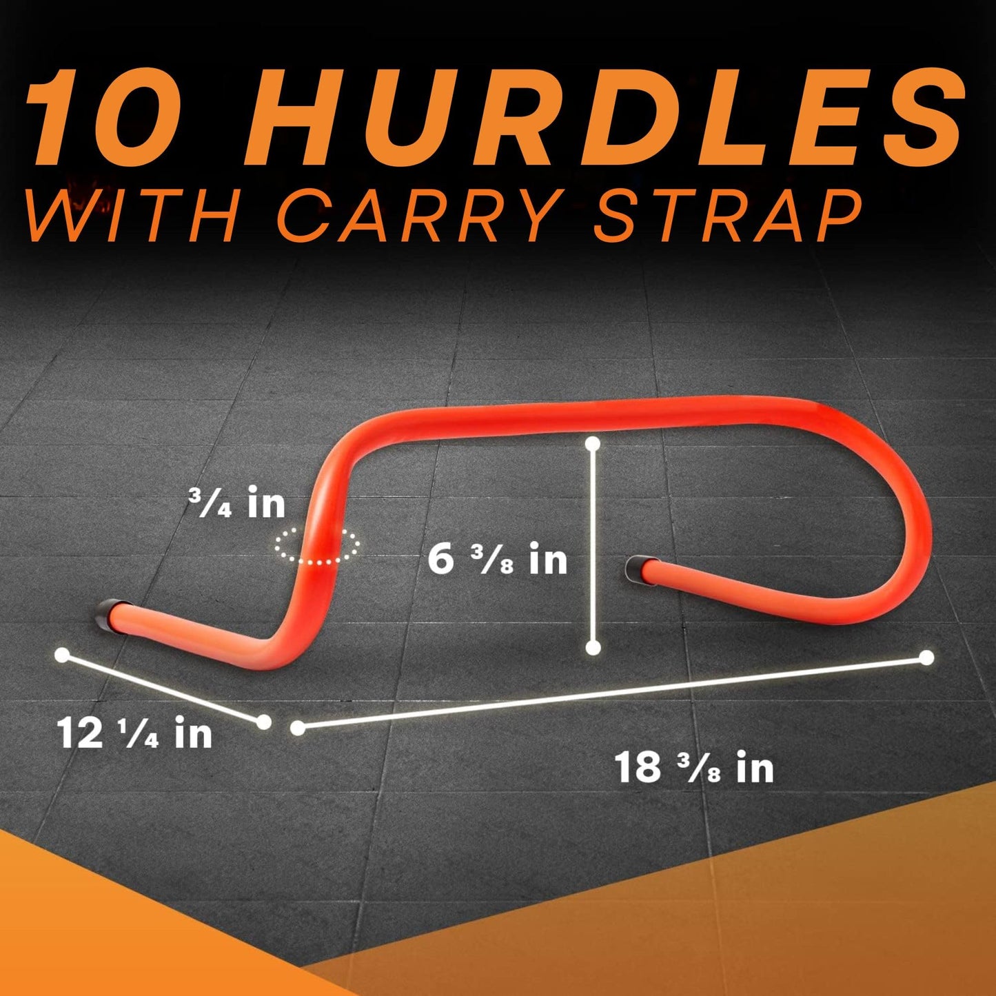 Yes4All Agility Speed Training, Agility Hurdles for Athletes, Speed and Agility Training Equipment for Soccer, Basketball, Football Hurdle Training – 10 Hurdles with Carry Strap