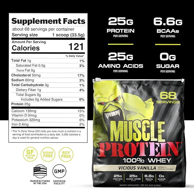 Muscle Whey Protein Flavored Protein Powder, 25,000mg Amino Acids/Serving, Cold Filtered(Packaging May Vary) (20 Pound (Pack of 4), Chocolate)
