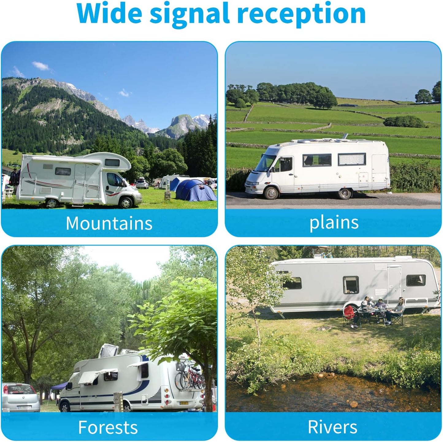 briidea RV TV Antenna Panel, Motorhome TV Antenna Control Panel with a Cigarette Lighter Socket, Dual Separator for The