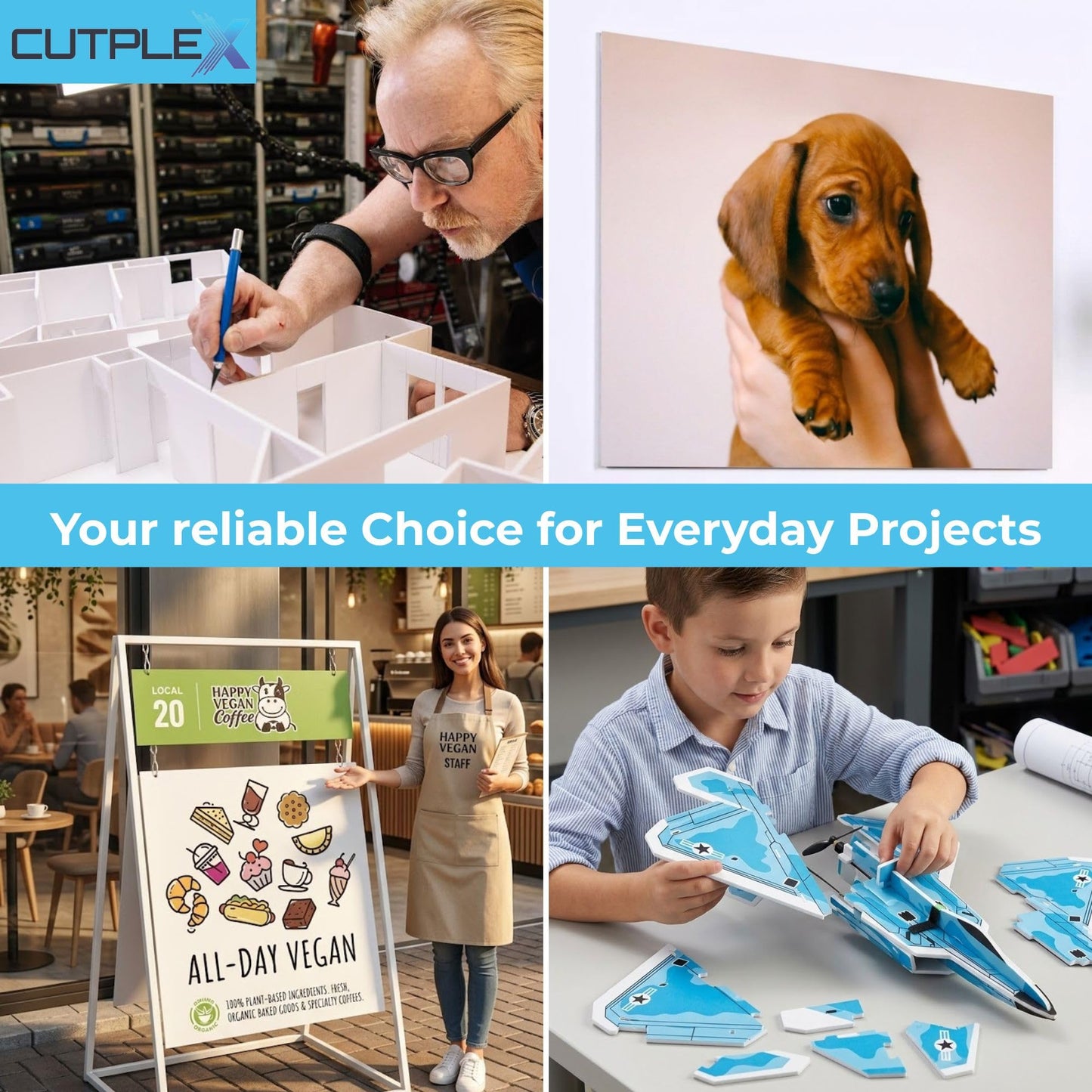Cutplex Foam Board 13 x 19 x 1/8" – 50 Pack – Thick Regular White Foam Board – Rigid Lightweight Panel – Smooth White Surface for Signs, Mounting & Displays – Professional Graphic Arts & Exhibit Board