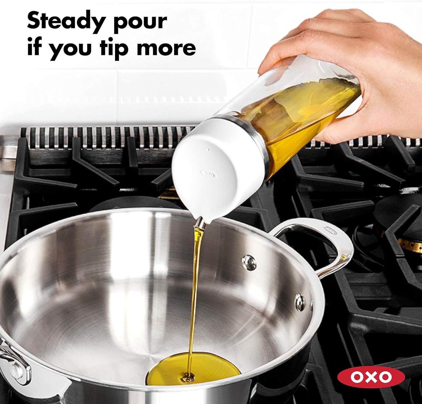 OXO Good Grips 12 Oz Precision Pour Glass Oil Dispenser - Effortless Control & Mess-Free Pouring