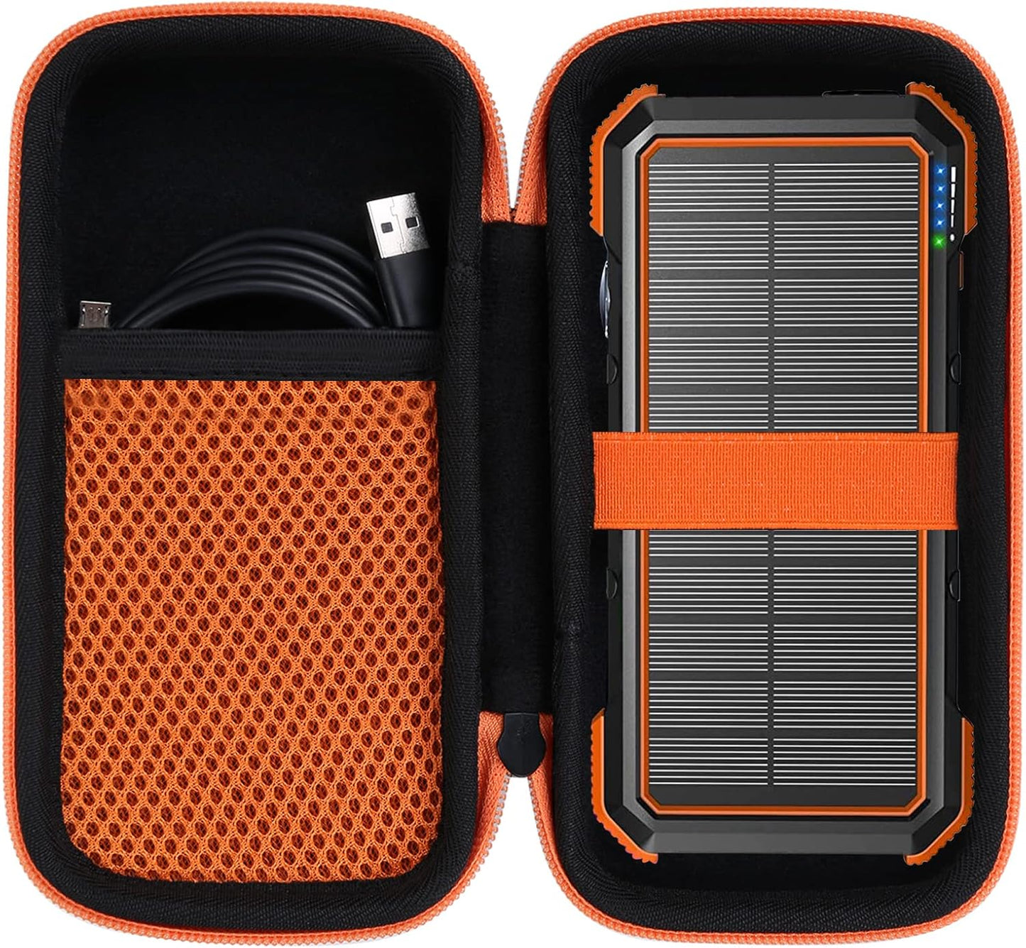 10,000mAh Aenllosi Hard Carrying Case Compatible with Solar Power Bank Qi Charger