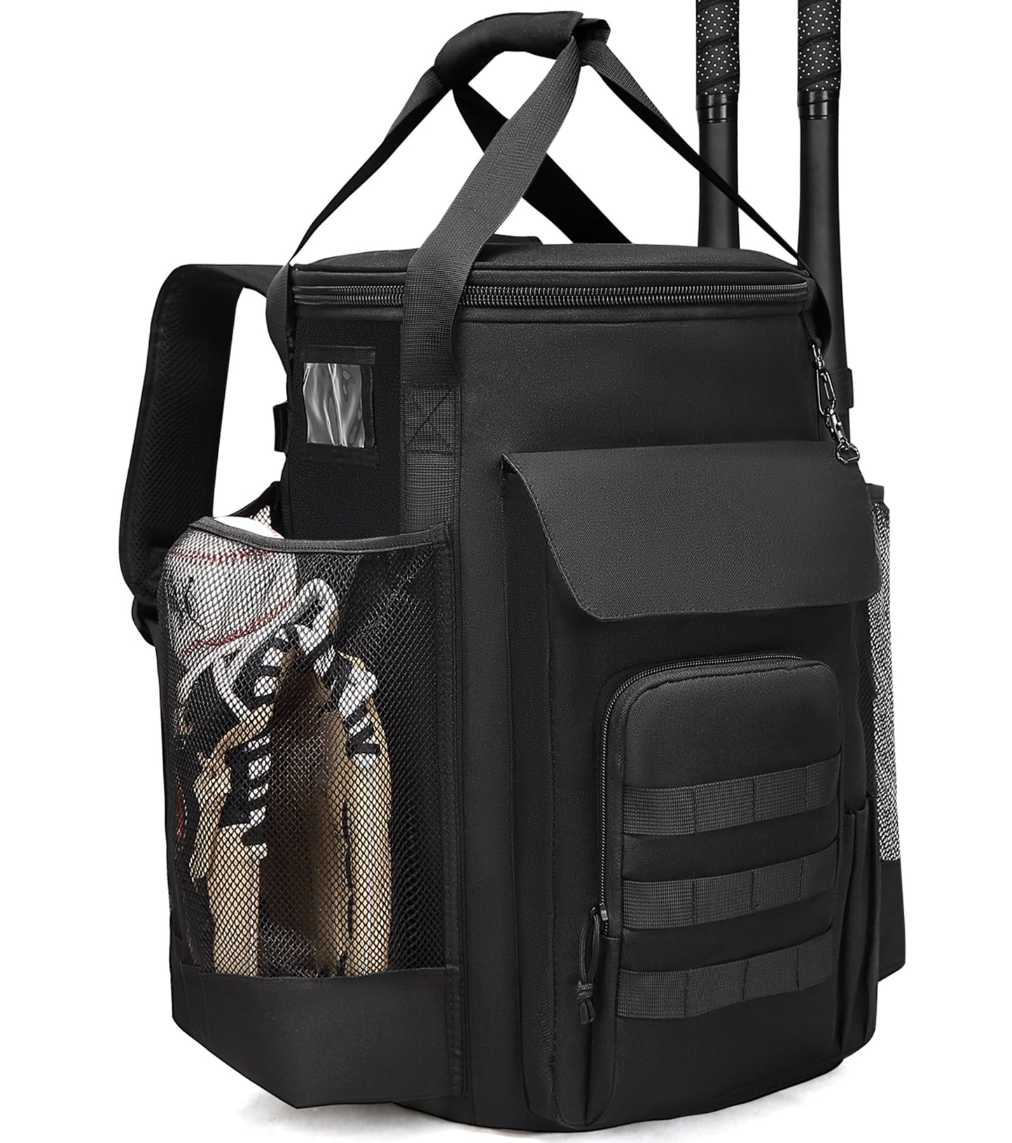 Baseball Bucket Bag Backpack, Coaches Bucket Bag Fit 6 Gallon Buket, Baseball Coaching Accessories with Multiple Pockets, Tactical Style Softball Coaches Bags with Backpack Straps Bucket not included