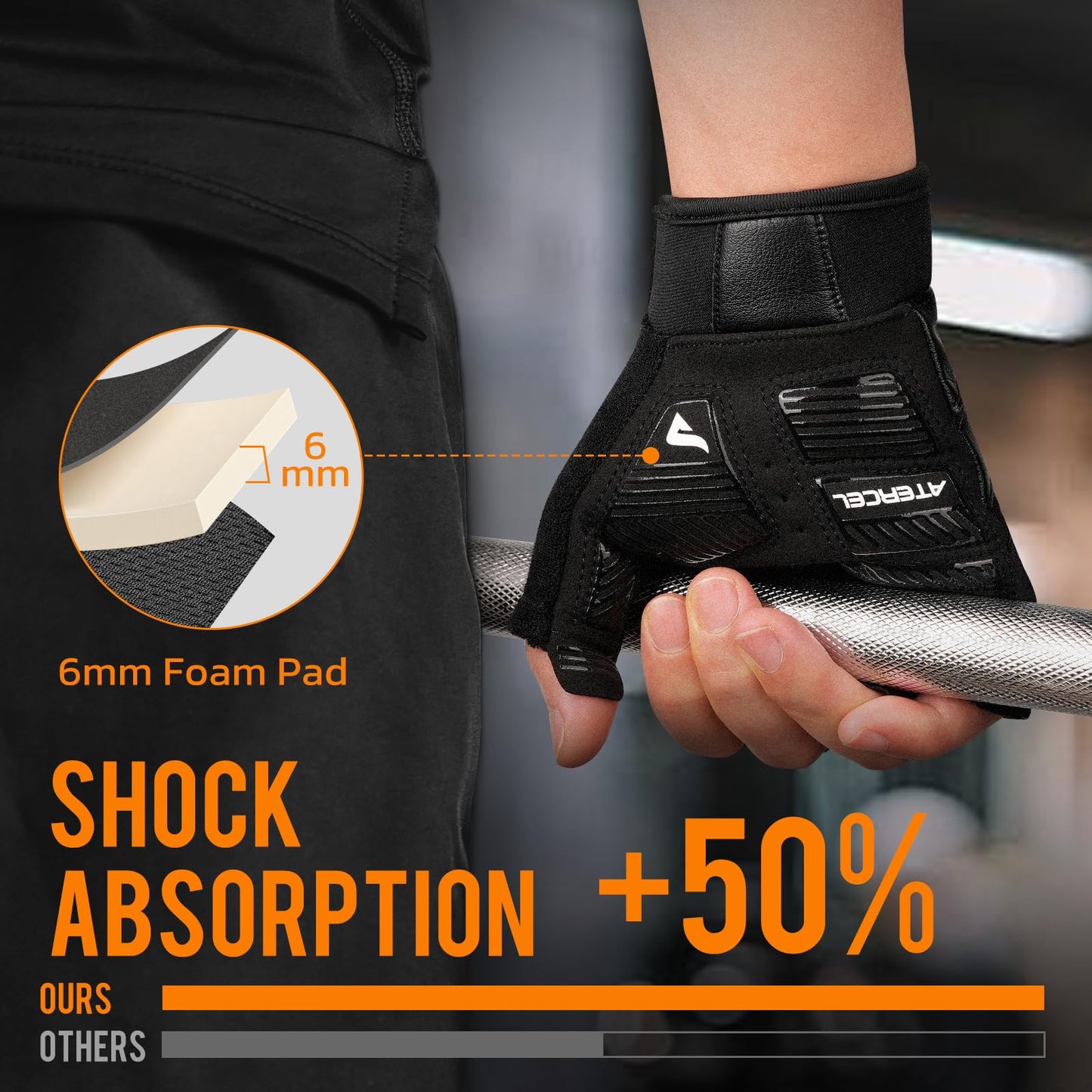 ATERCEL Gym Workout Gloves for Men and Women, Weight Lifting Gloves with Excellent Grip, Lightweight Fitness Glove for Training, Cycling, Pull Ups, Exercise, Climbing, Rowing and Weightlifting Small