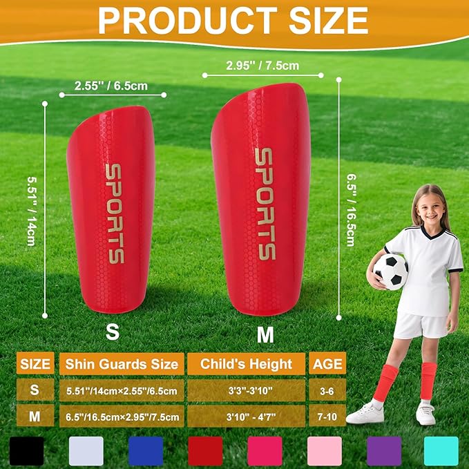 Shin Guards Soccer Kids 2025 Version High-Density Foam Soccer Shin Guard with Sleeves Shin Protective Pads for Kids Daily Practice School Competitions Outdoor Play