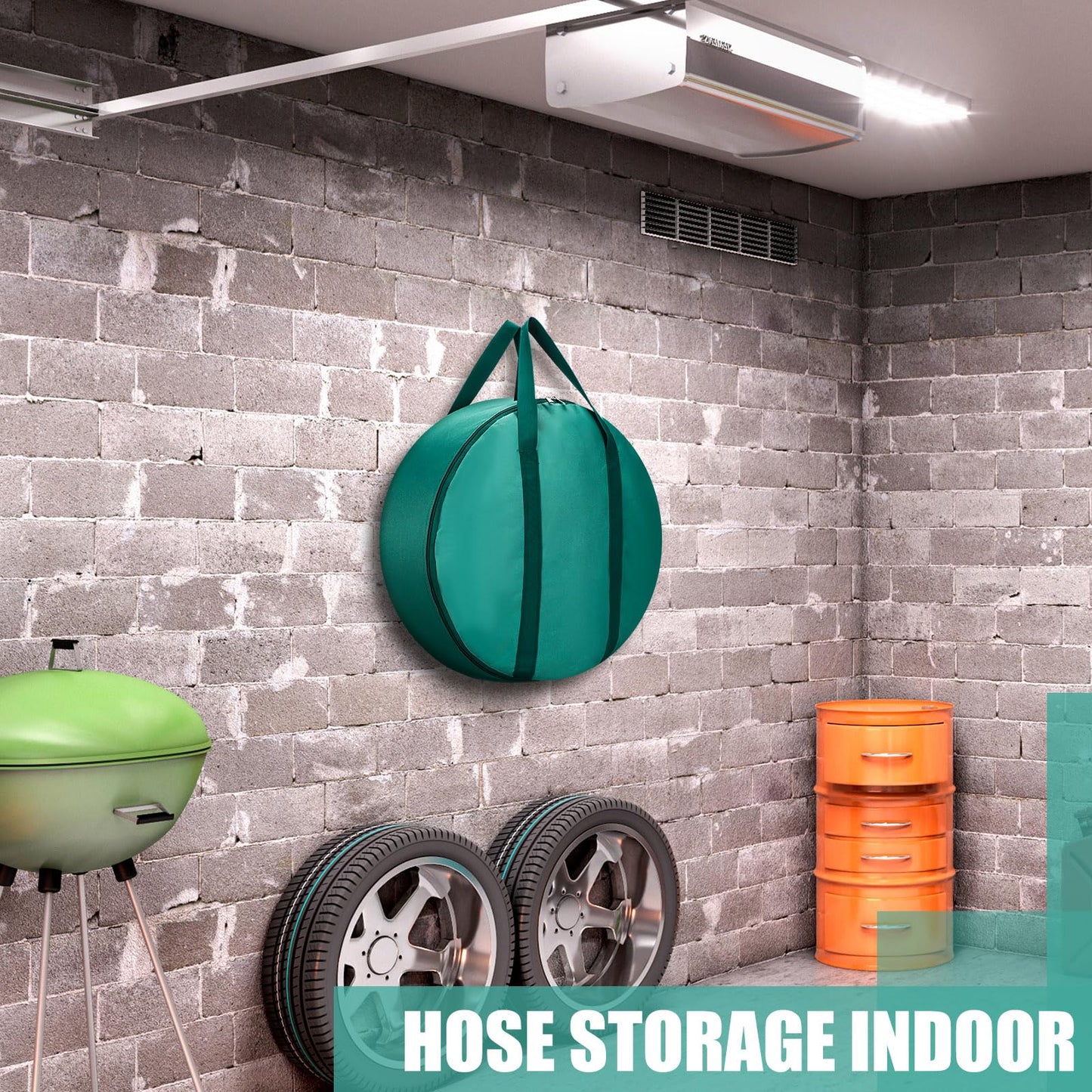 Bulyoou 600D Oxford RV Hose Storage Bag Garden Hose Cover Multipurpose Heavy Duty Bag Tool Covers for EV Charging Cable Car Battery Jumper Cables RV Sewer Pipe Extensions