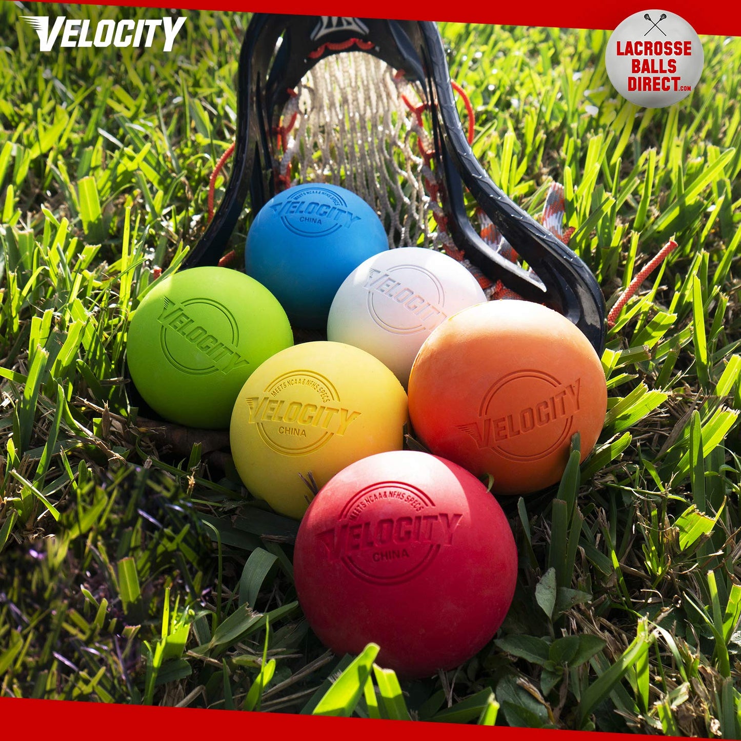 Velocity Practice Lacrosse Balls - 1, 2, 3, 6, 12, 18, 24, 36, 60 and 120 Packs - Official Size and Weight - Light Blue
