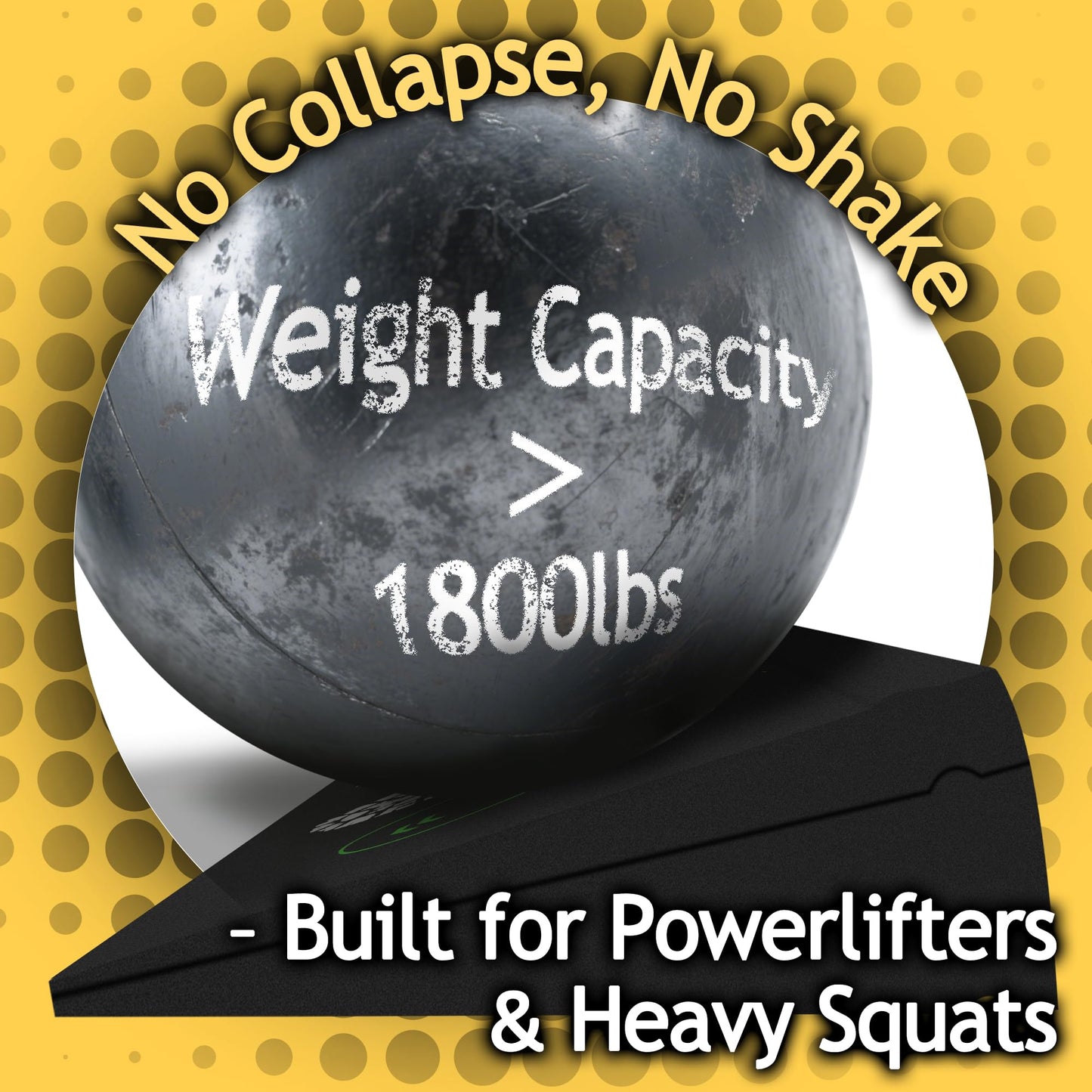 Squat Wedge Height-Adjustable Slant Board: 2Pcs Wide Wedges for Weightlifting Leg Glute Workout Improve Strength and Mobility for Gym Home