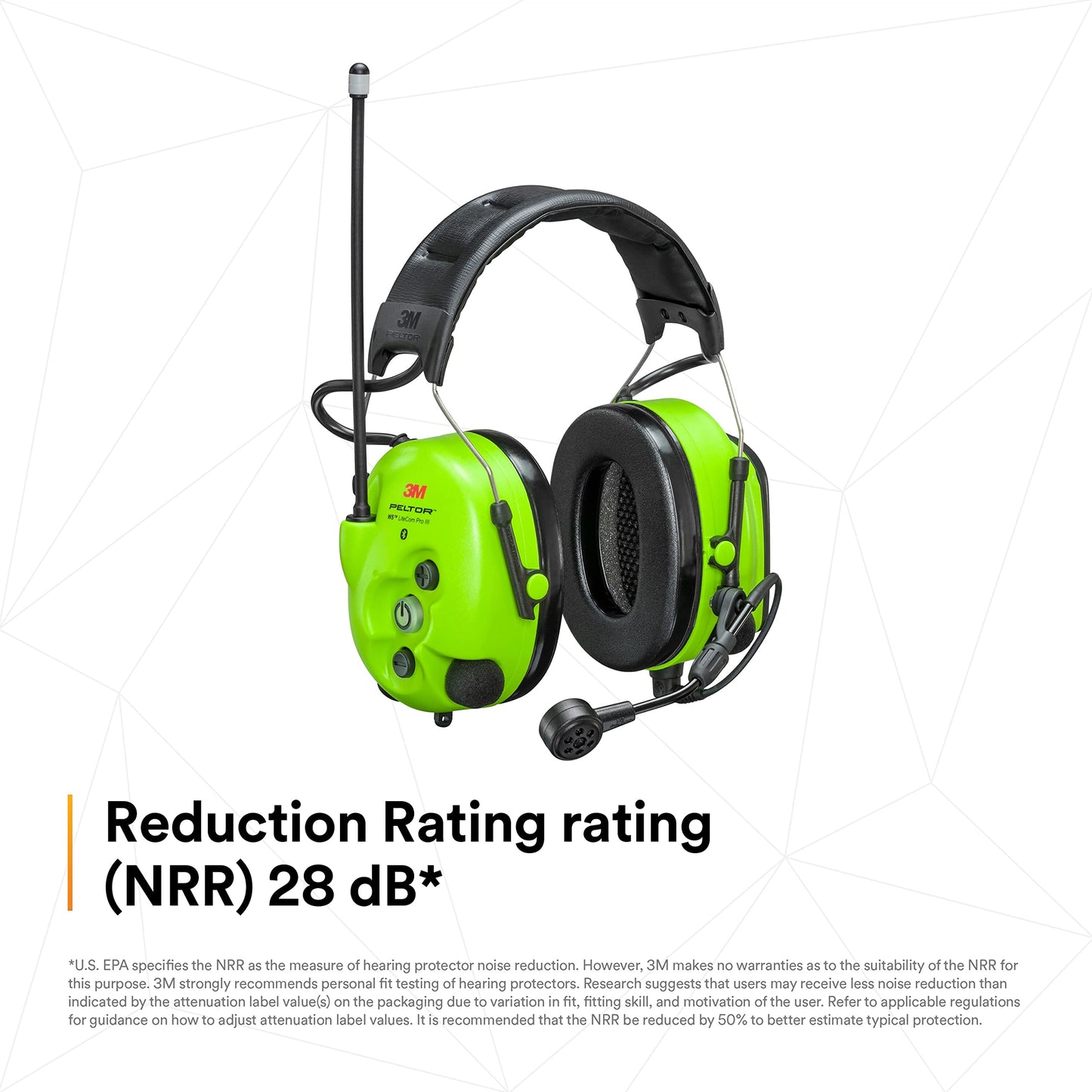 3M PELTOR WS LiteCom PRO III Headset, Headband, MT73H7A4D10NA GB, 1EA/Case