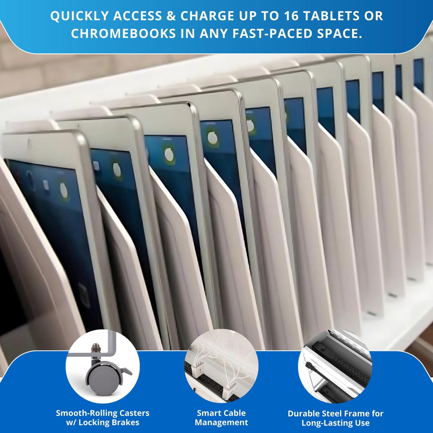 FSE 373-LOTM16 16-Tablet/Chromebook Open Charging Cart