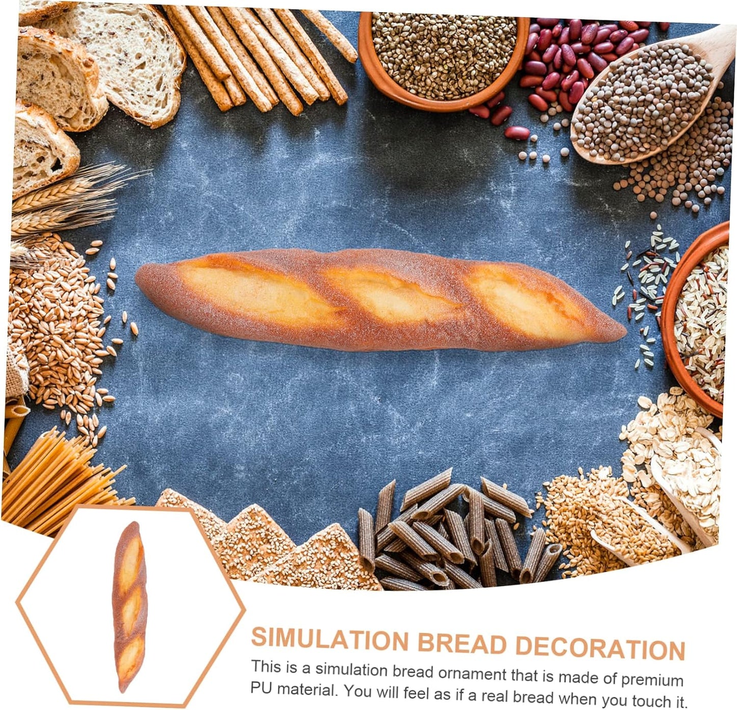 SUPVOX Artificial Bread Model Decor for Bakery Display Chic Faux Baguette Ornament Realistic Food Prop for Home