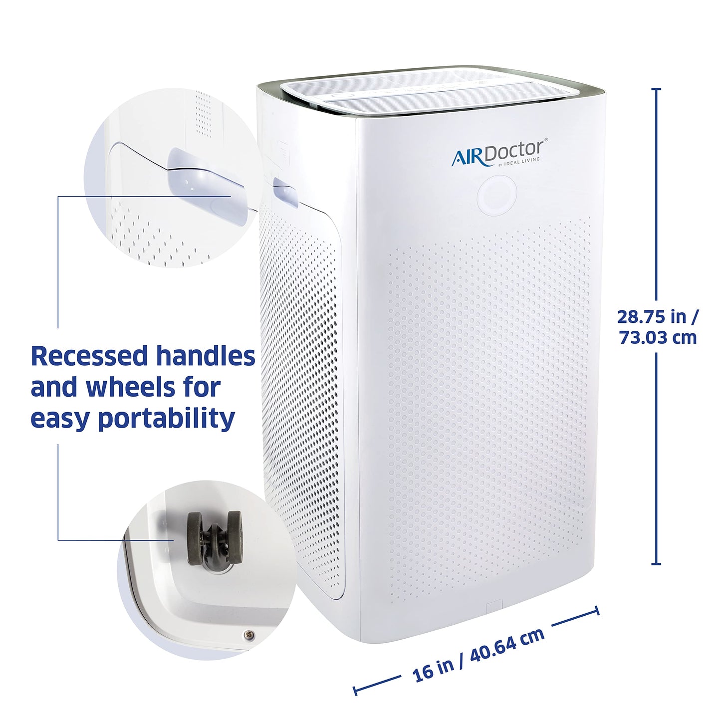 AIRDOCTOR AD5500i SMART 4-in-1 Air Purifier for Extra Large Spaces & Large Rooms- UltraHEPA, Carbon, VOC Filters Capture Particles 100x Smaller Than HEPA Standard with Extra HEPA Filters- Bundle.