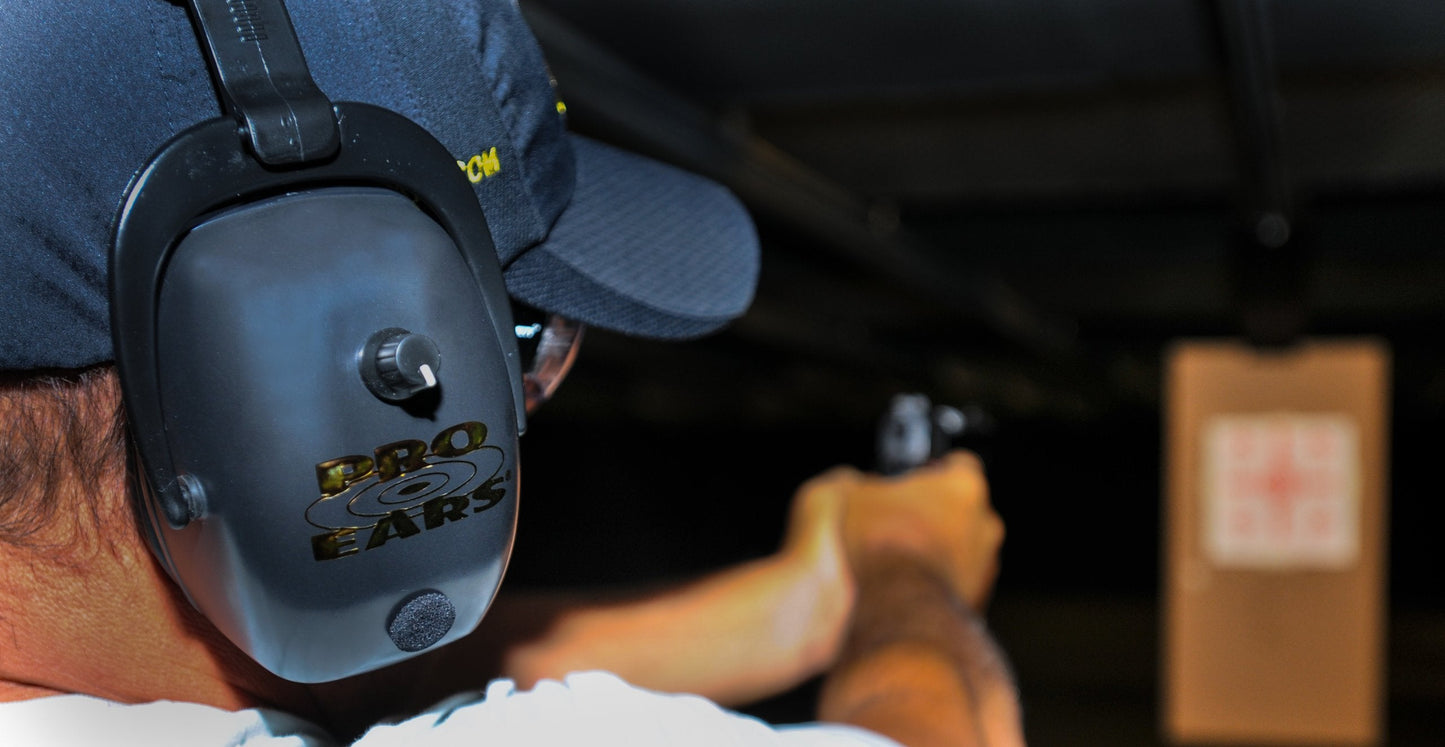 Pro Ears Pro Mag Gold, Electronic Hearing Protection & Amplification, Shooting Range Ear Muffs, Maximum Hearing Protection, Exclusive DLSC Compression Technology, 250 Hour Battery Life
