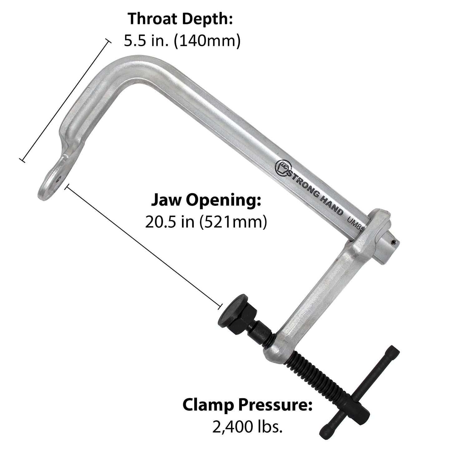 Strong Hand Tools Sliding Arm Clamp - 20.5in., Model# UM205