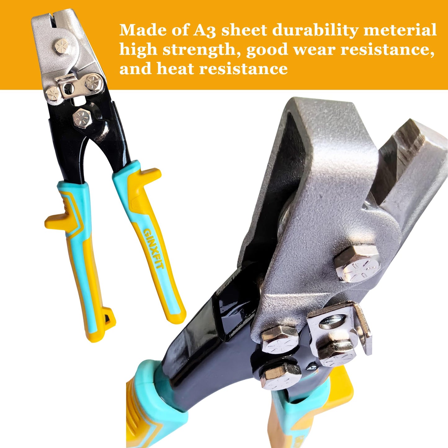 Snap Lock Punch Notcher - Gutter Crimper Tool for Sheet Metal - Snaplock Crimping Tool for Gutter End Cap, Vinyl Siding and Skirting, 9 Inches