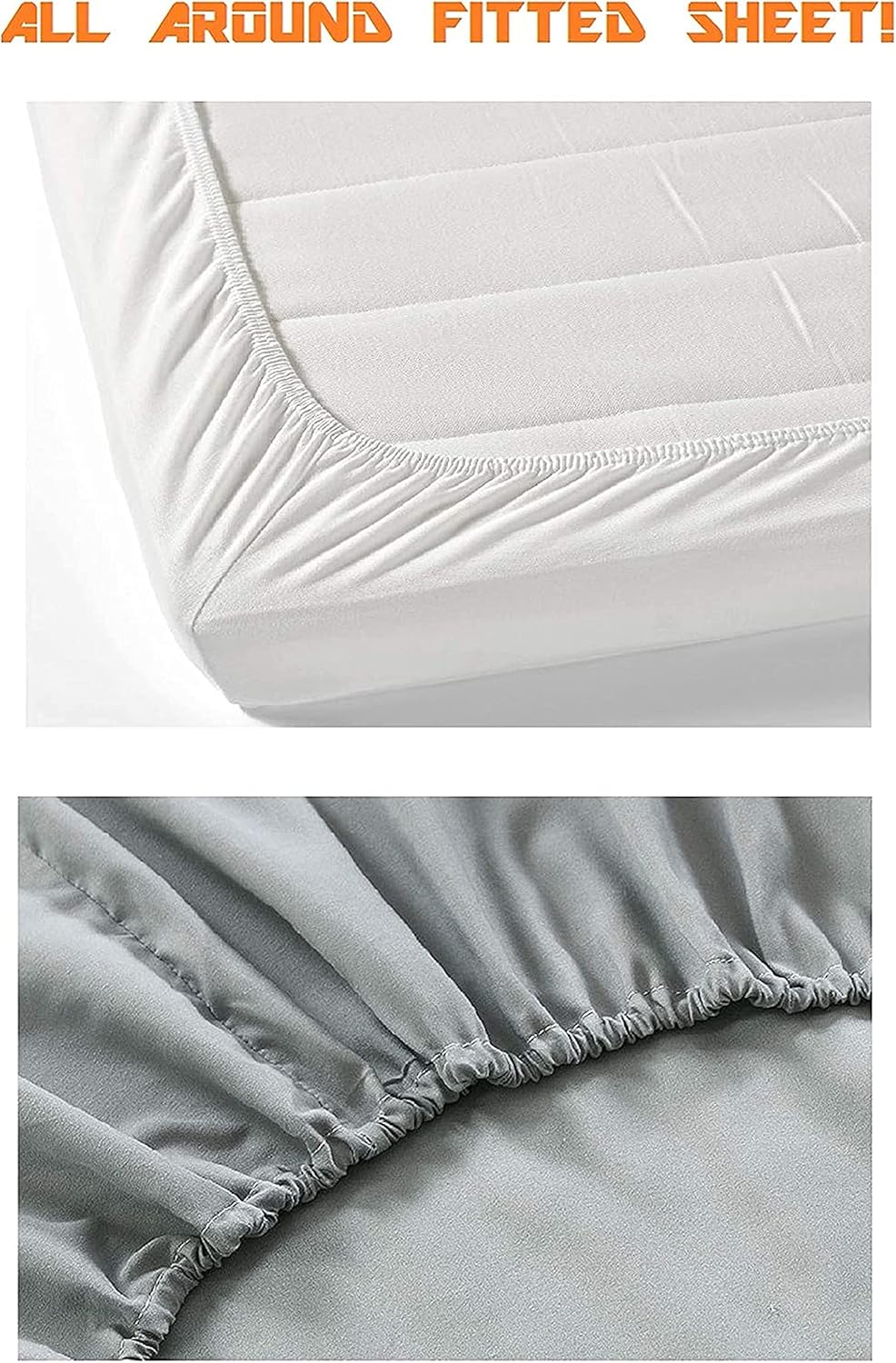 Premium Hotel Quality Fitted Sheet - Soft 1500 Thread Count, Deep Pocket Up to 16 Inch | Queen Size, White